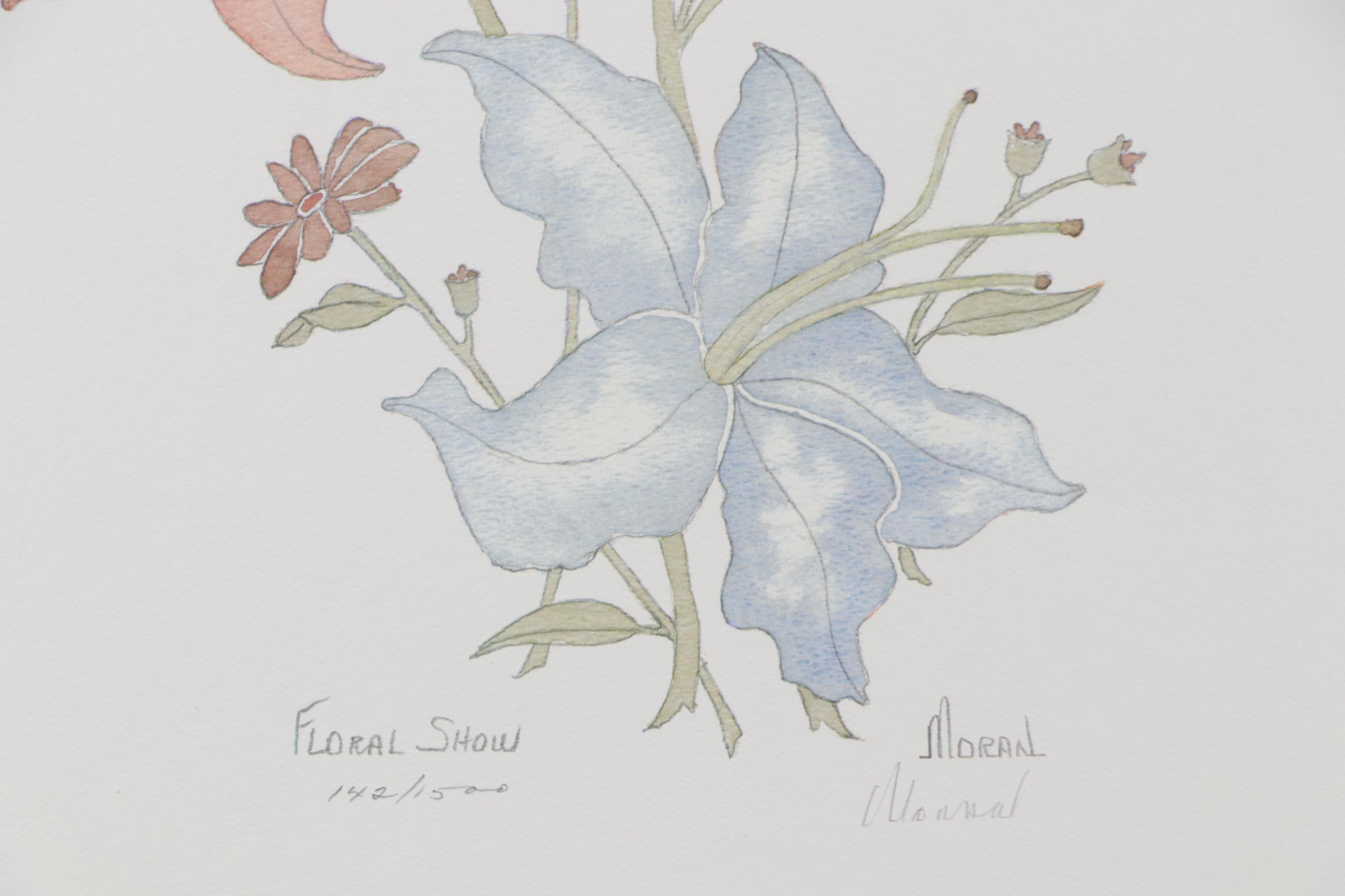 Patricia Moran Offset Lithograph "Floral Show," 1986