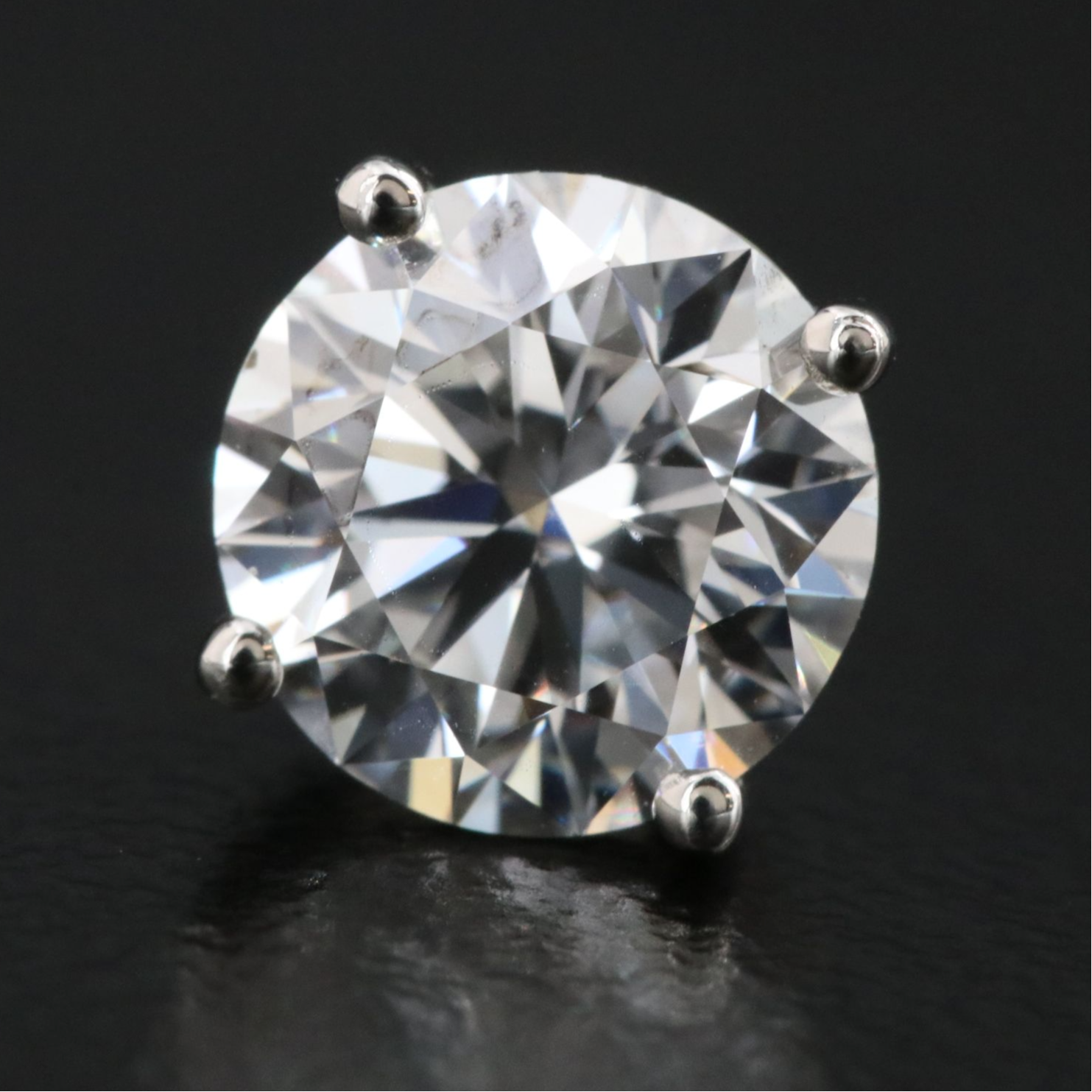 Platinum 2.15 CTW Lab Grown Diamond Stud Earrings with IGI Reports