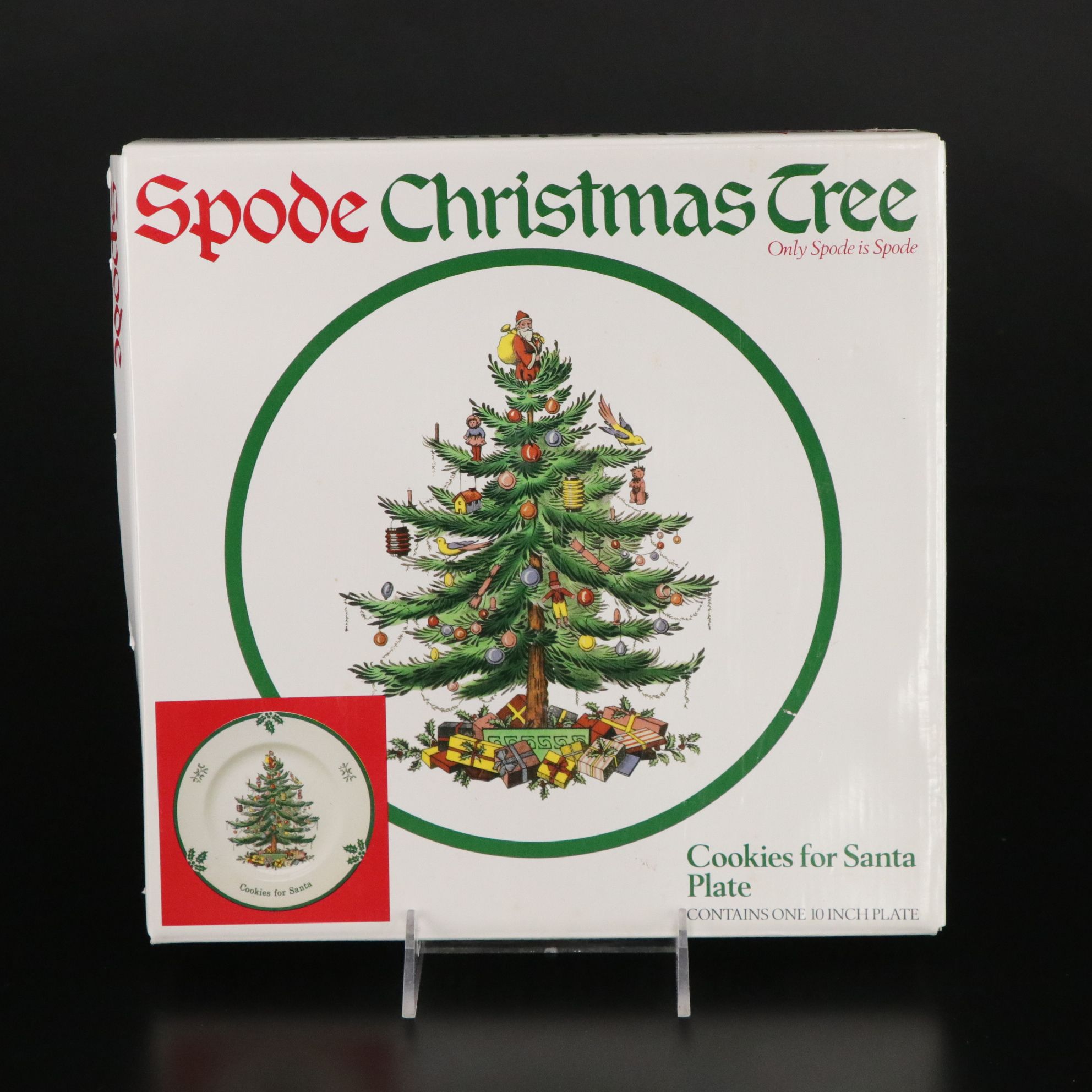 Spode "Christmas Tree" Cookie Plate & Mini Tea Set with Longaberger Cookie Molds