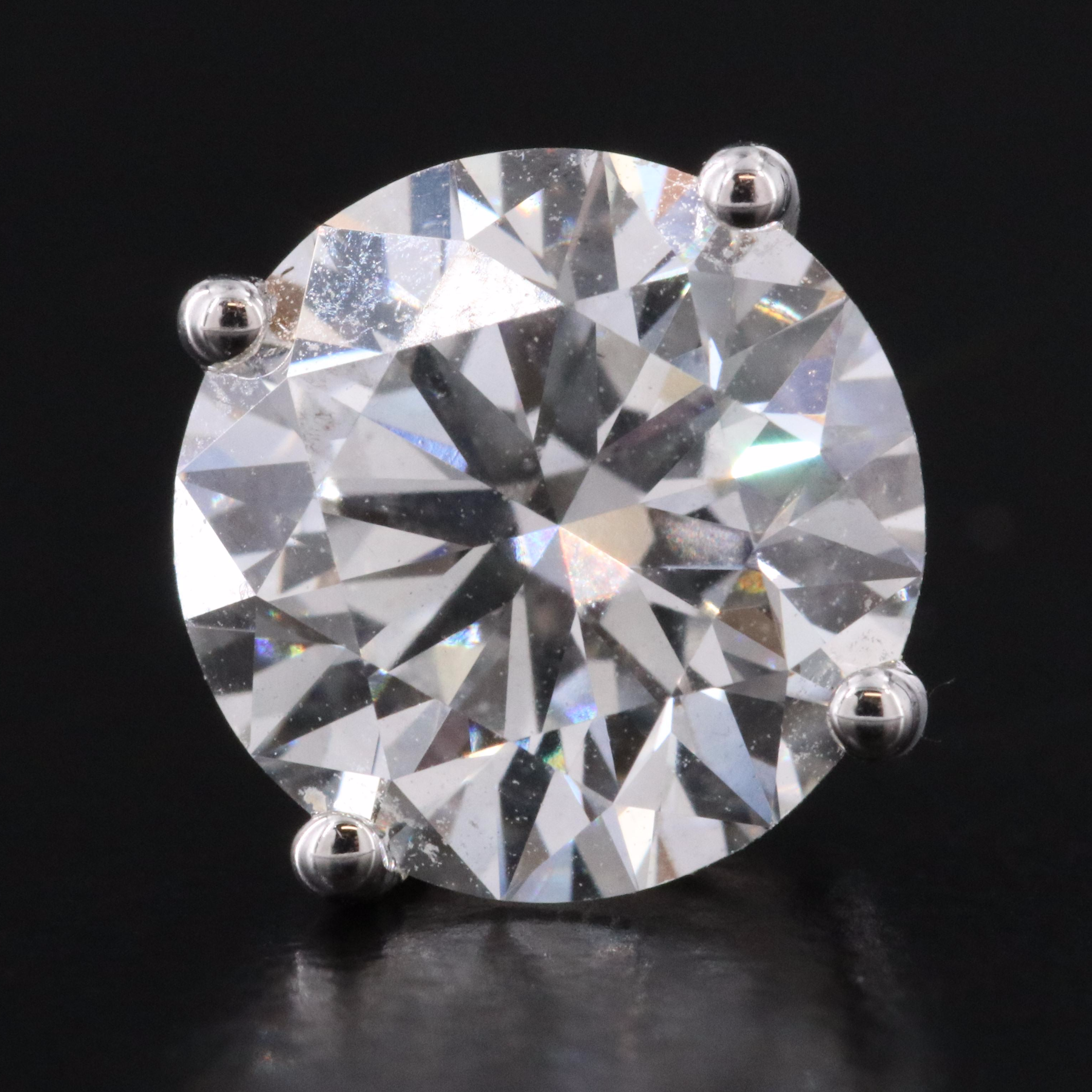 18K 4.80 CTW Lab Grown Diamond Solitaire Earrings