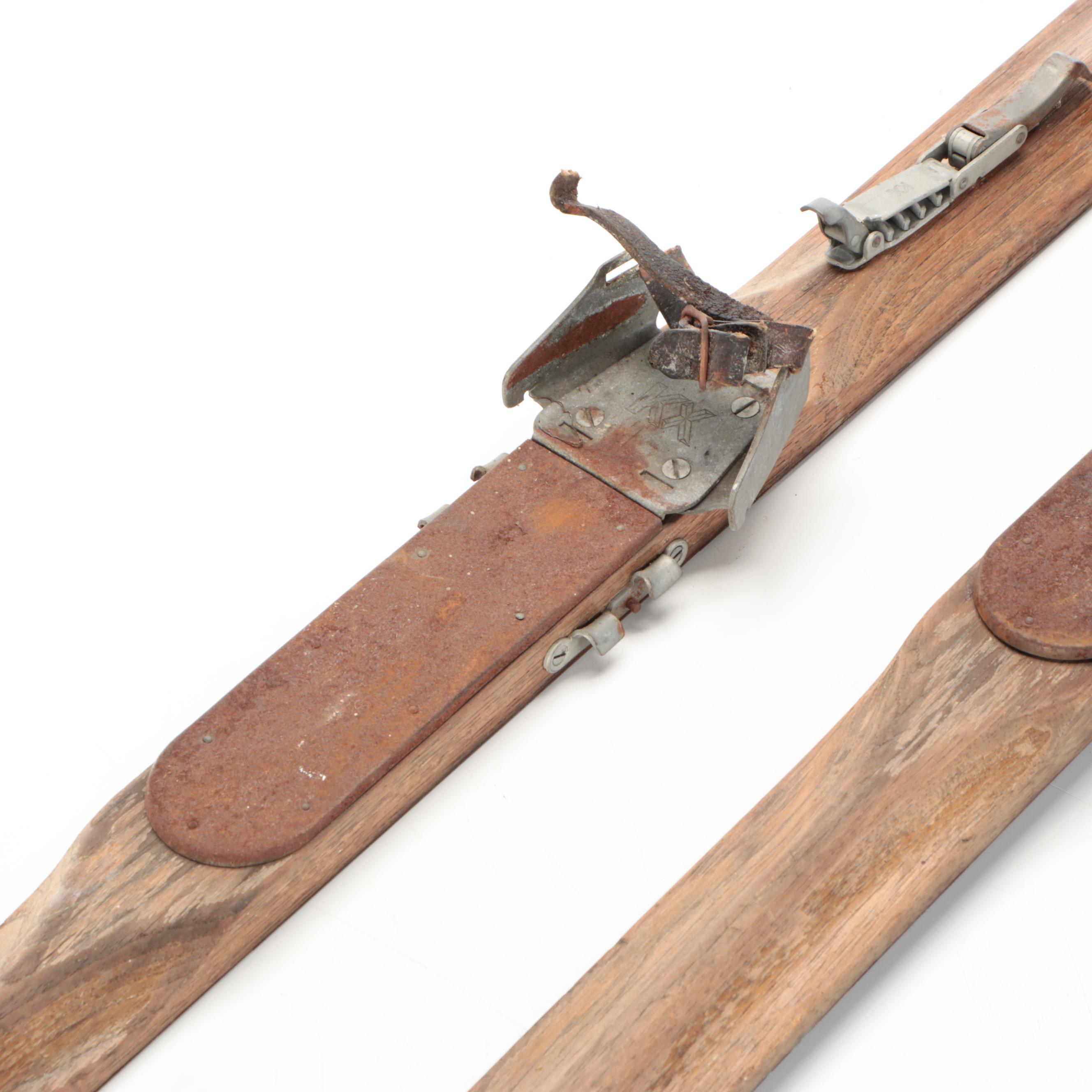 KX Wooden Skis, Early 20th Century
