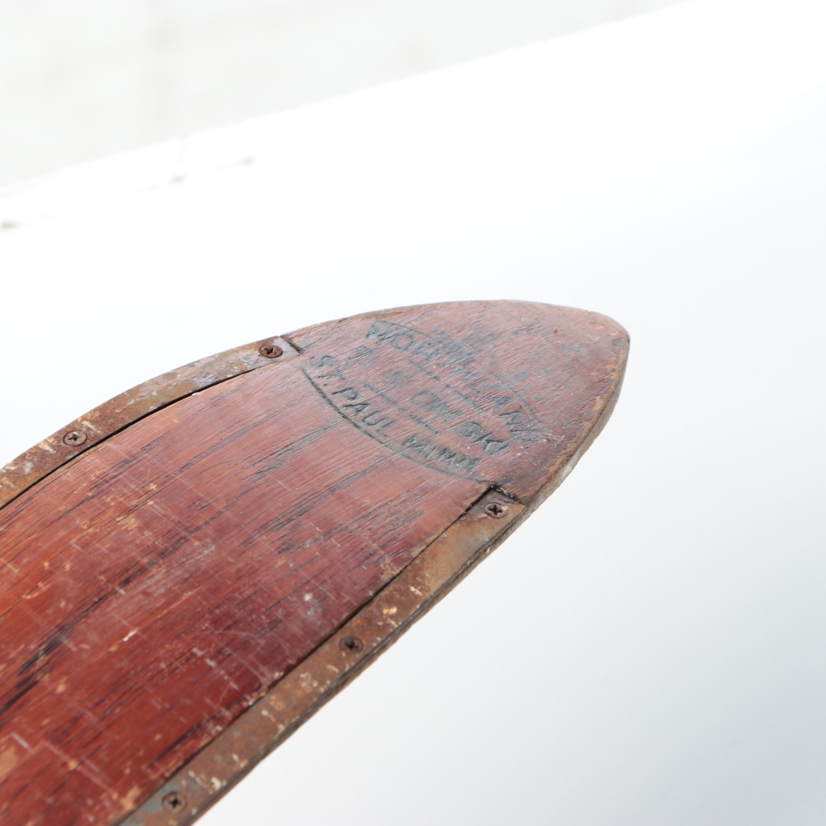 KX Wooden Skis, Early 20th Century