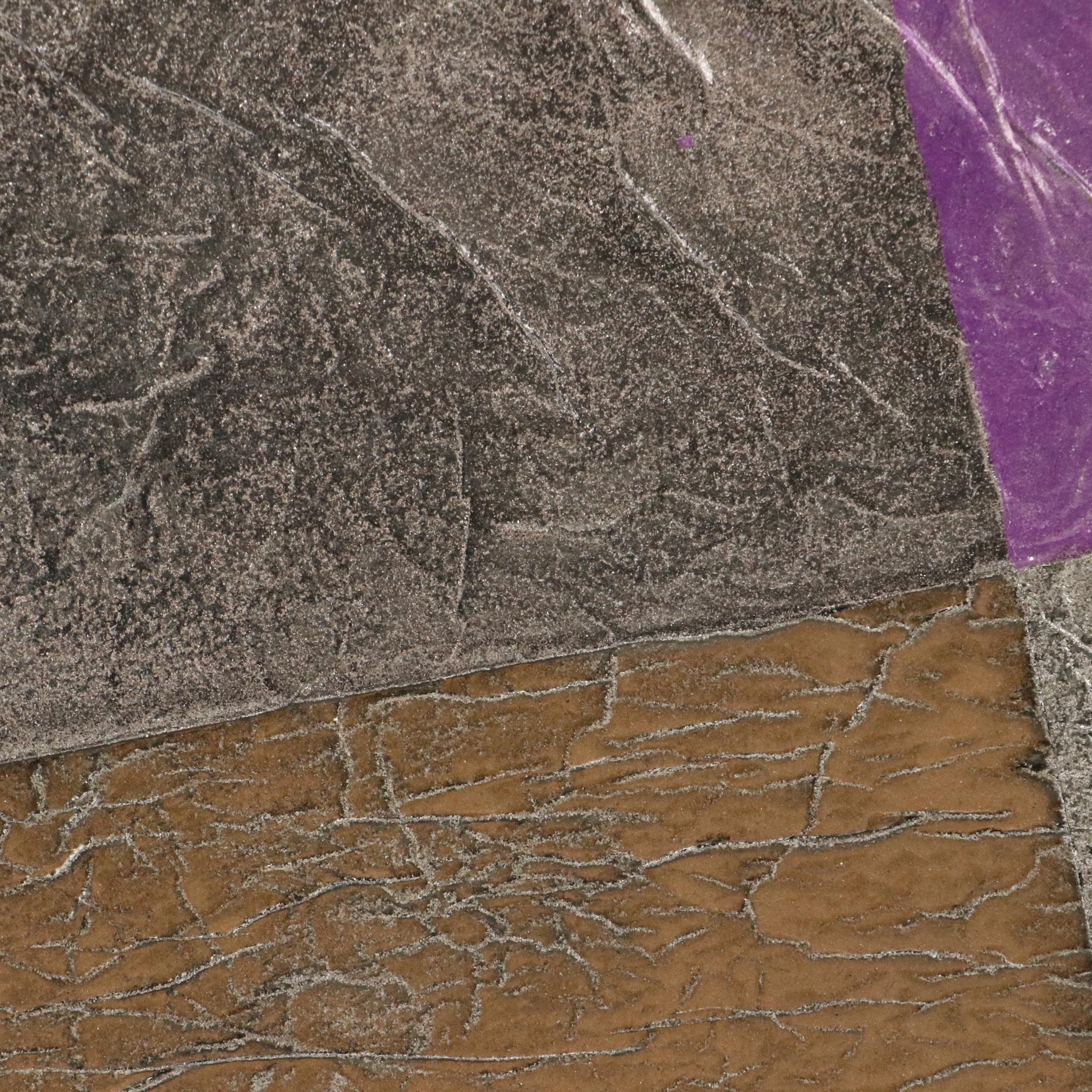 Abstract Geometric Mixed Media Paintings with Textured Surfaces