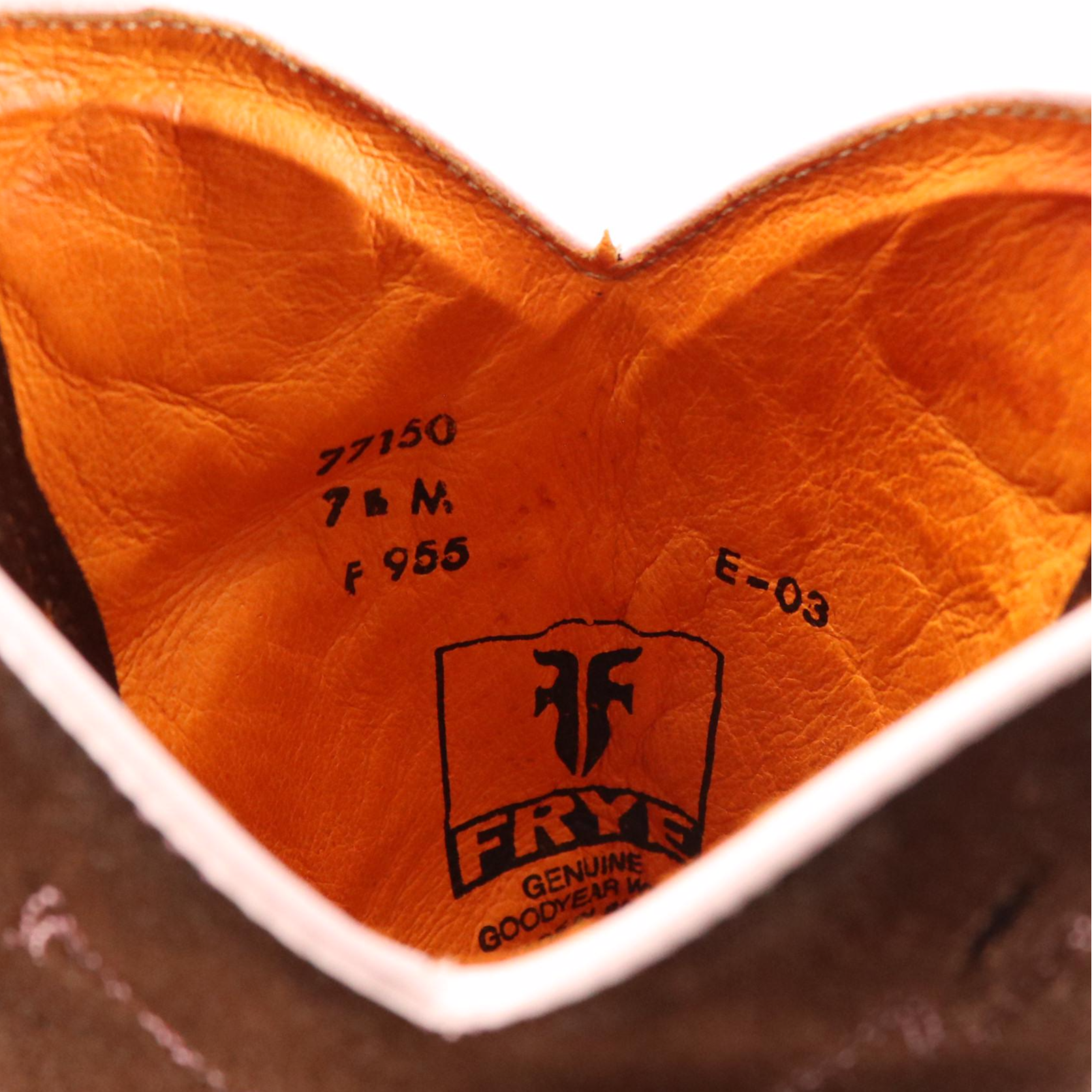 Frye 77150 Western Boots in Brown Suede with Pink Leather Inlays