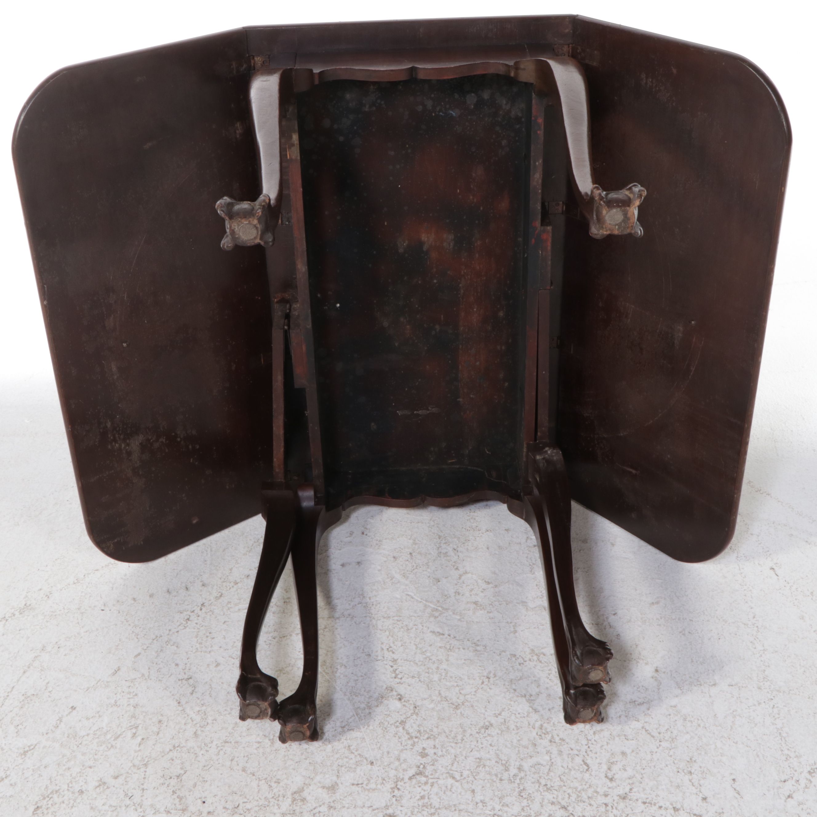 Chippendale Style Mahogany Gateleg Drop Leaf Dining Table, Early 20th Century