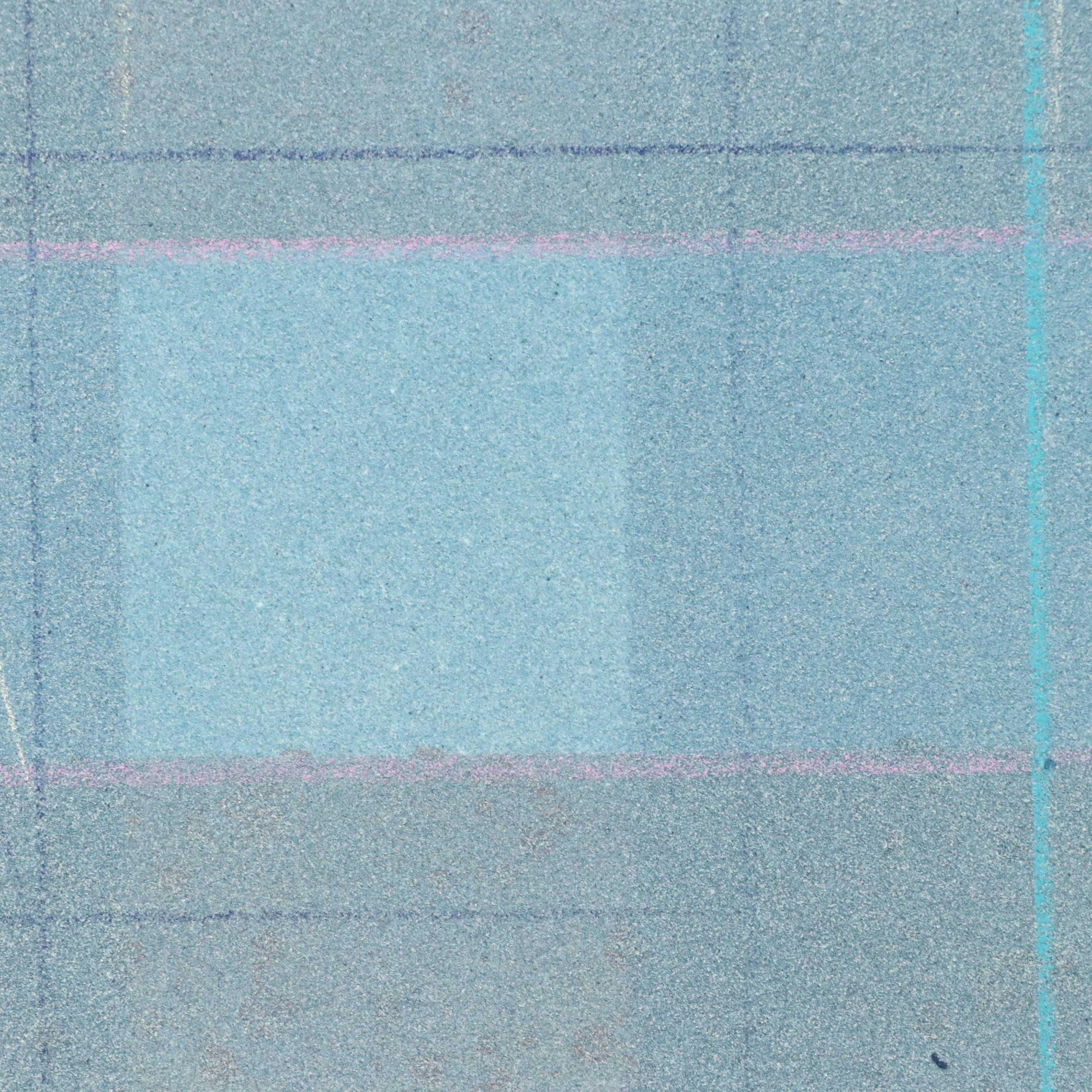 Kent K. Pachuta Abstract Geometric Mixed Media Painting in Blue, 1985