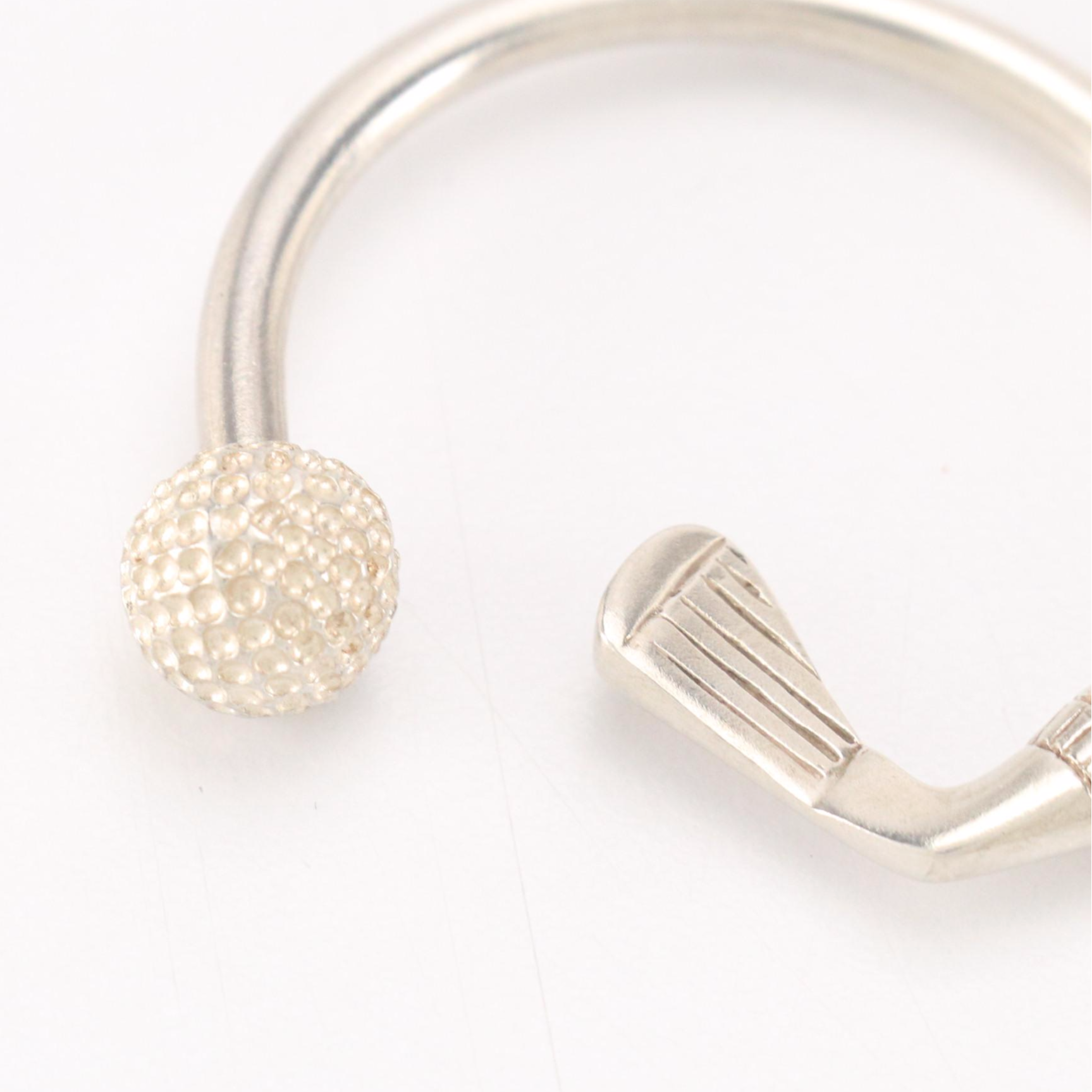 Tiffany & Co. Sterling Silver Golf Club and Golf Ball Key Ring