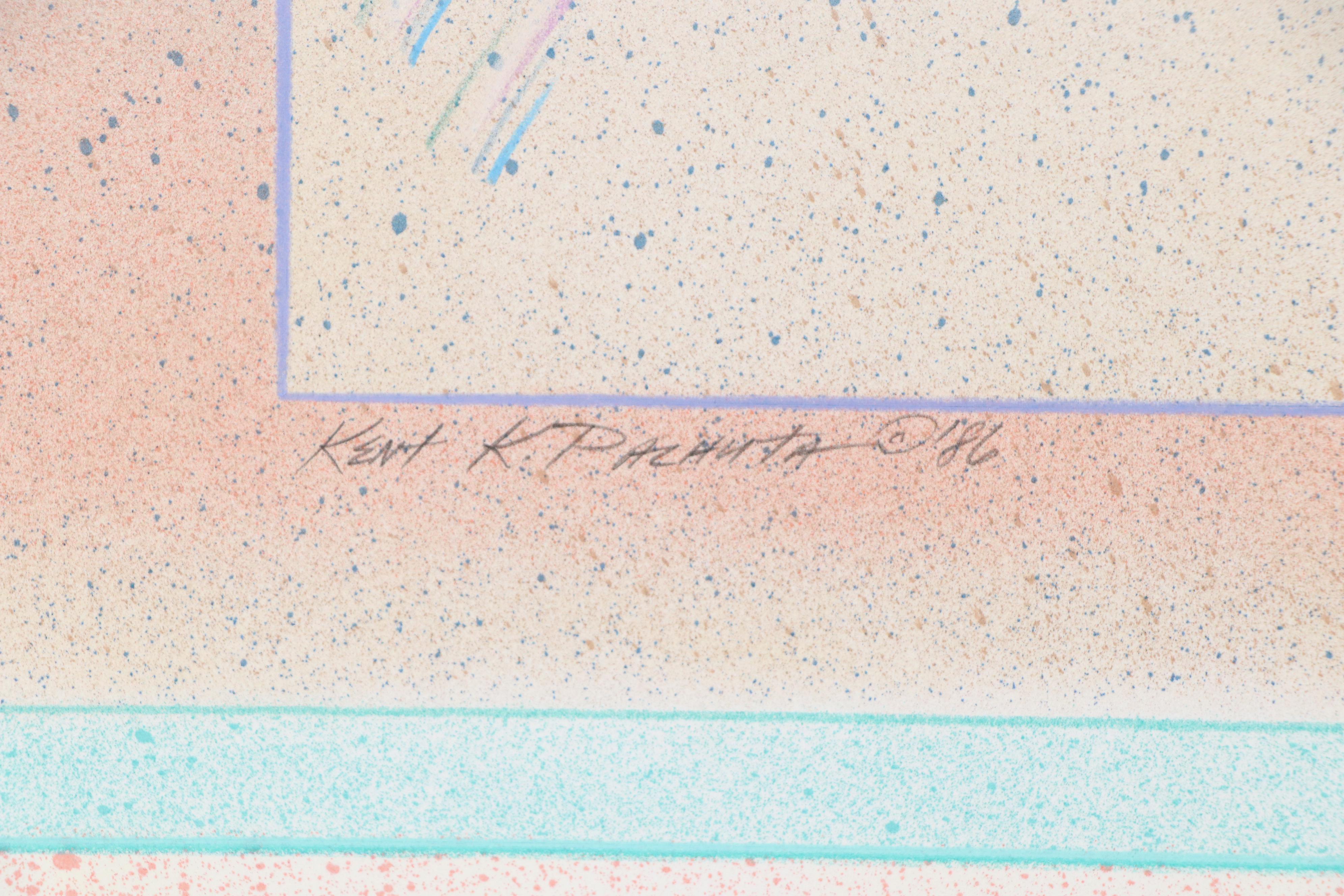 Kent K. Pachuta Abstract Geometric Mixed Media Paintings, 1986