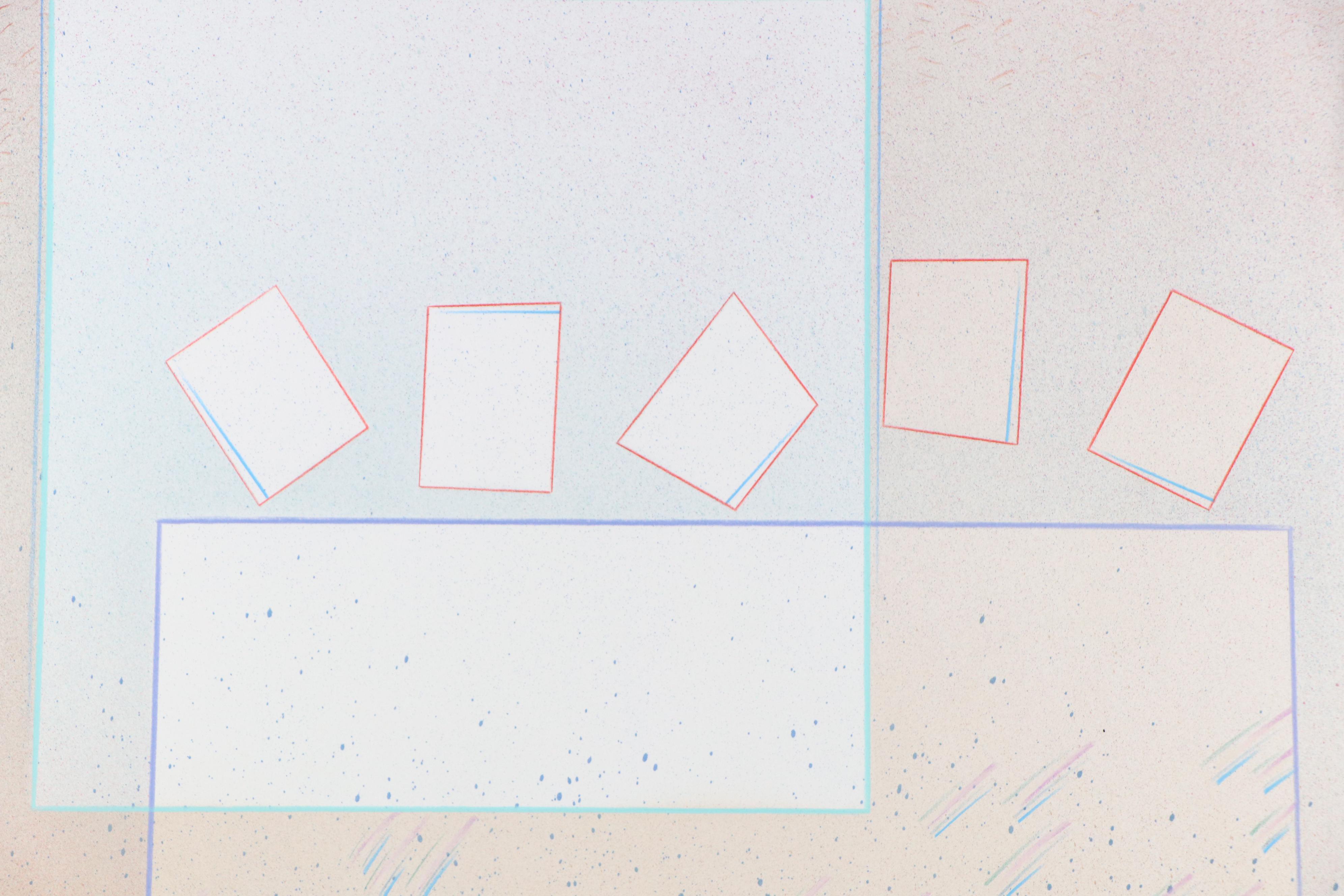 Kent K. Pachuta Abstract Geometric Mixed Media Paintings, 1986