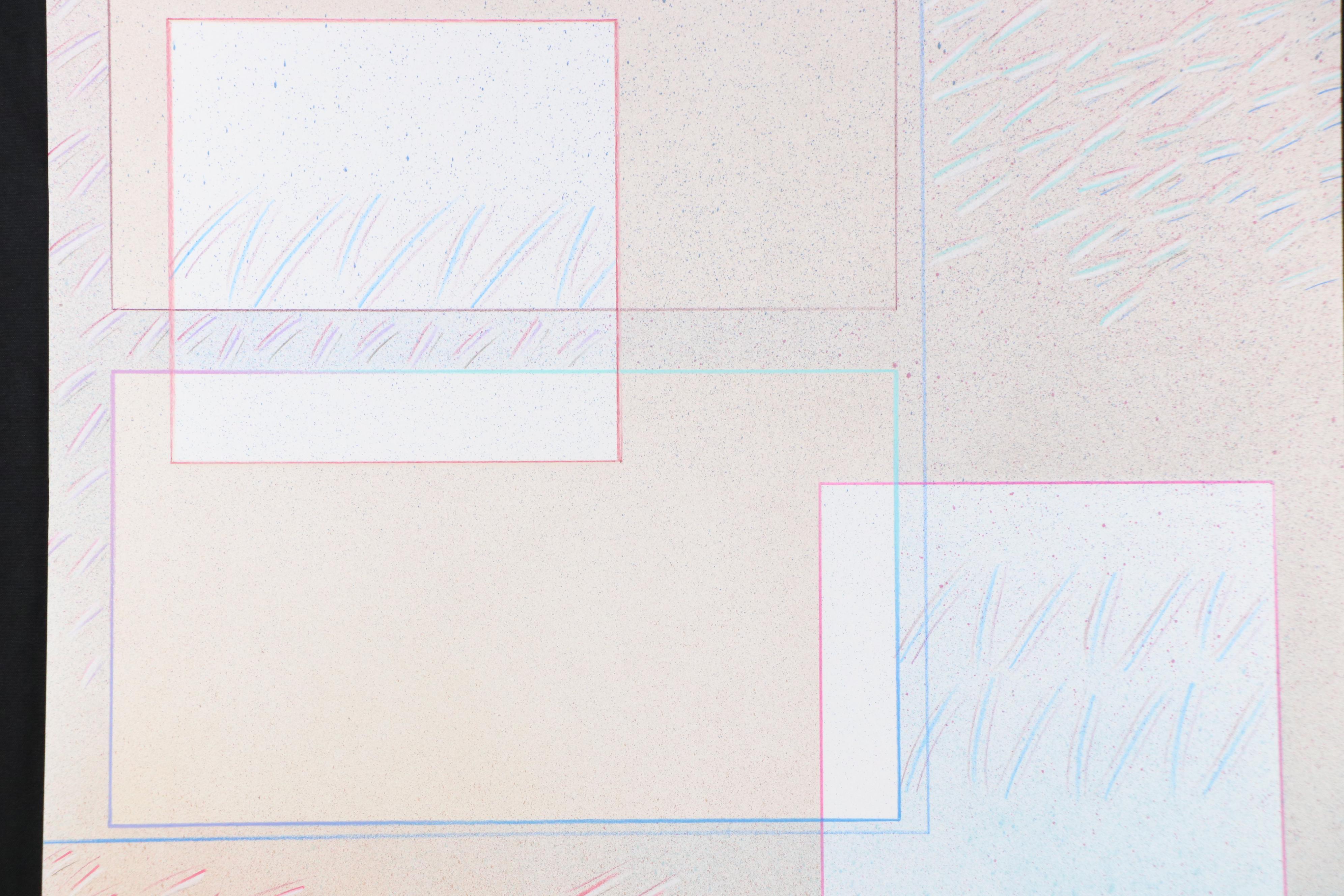 Kent K. Pachuta Abstract Geometric Mixed Media Paintings, 1986