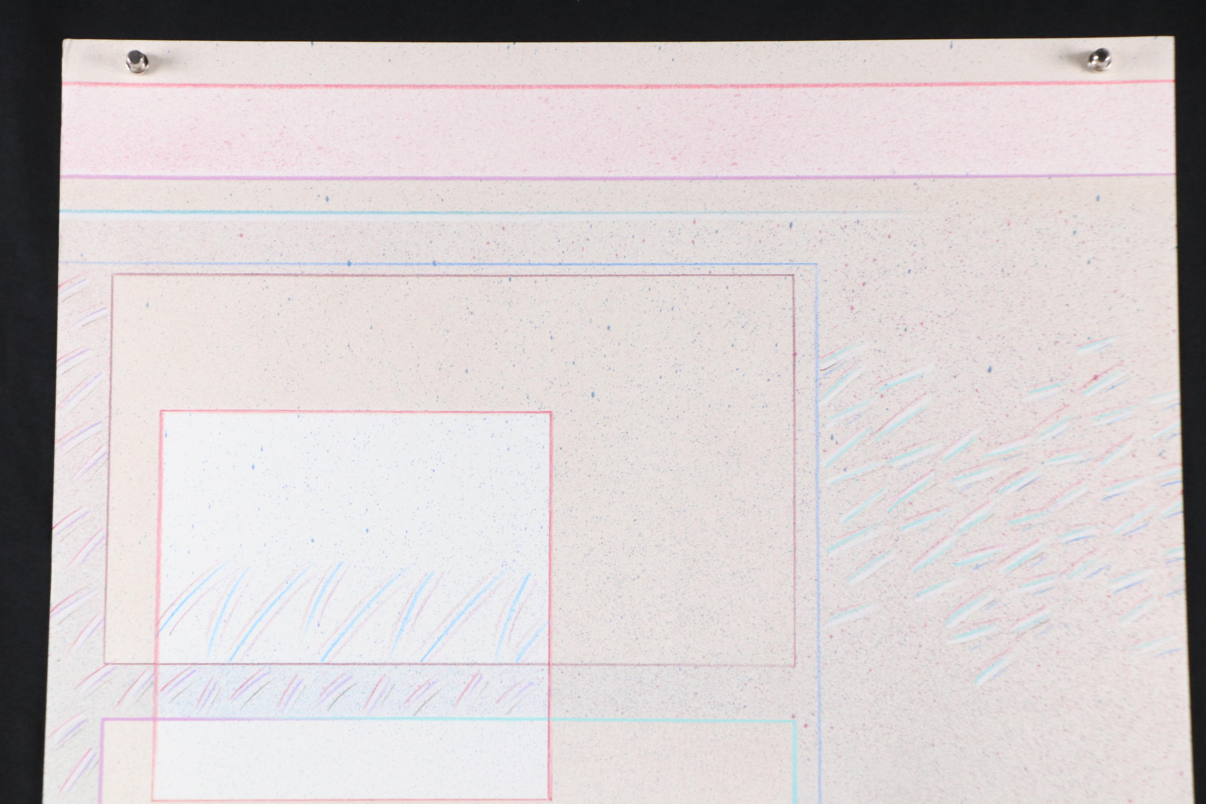 Kent K. Pachuta Abstract Geometric Mixed Media Paintings, 1986