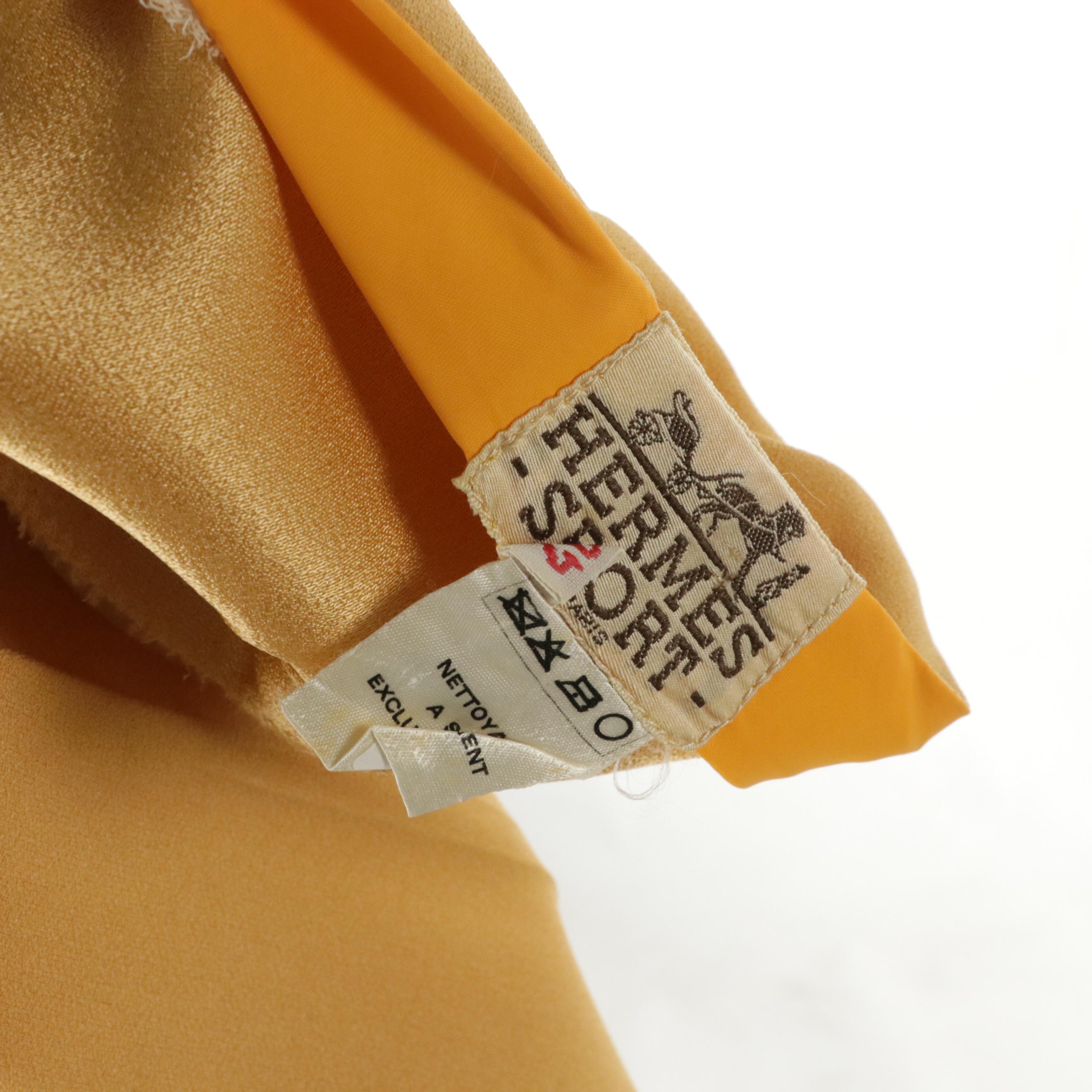 Hermès Sport High-Waisted Pleated Trousers in Silk Blend