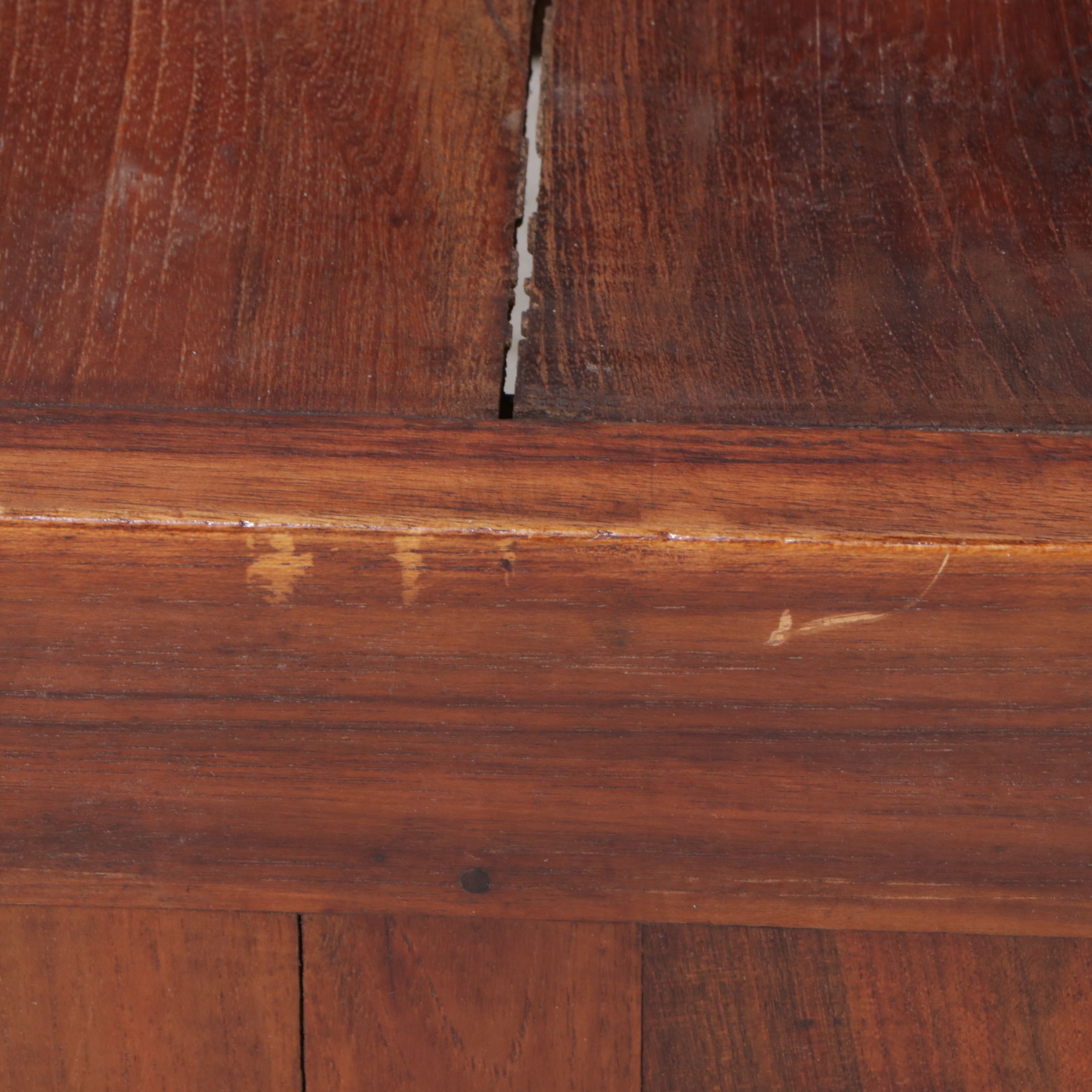 Carved Hardwood Storage Bench