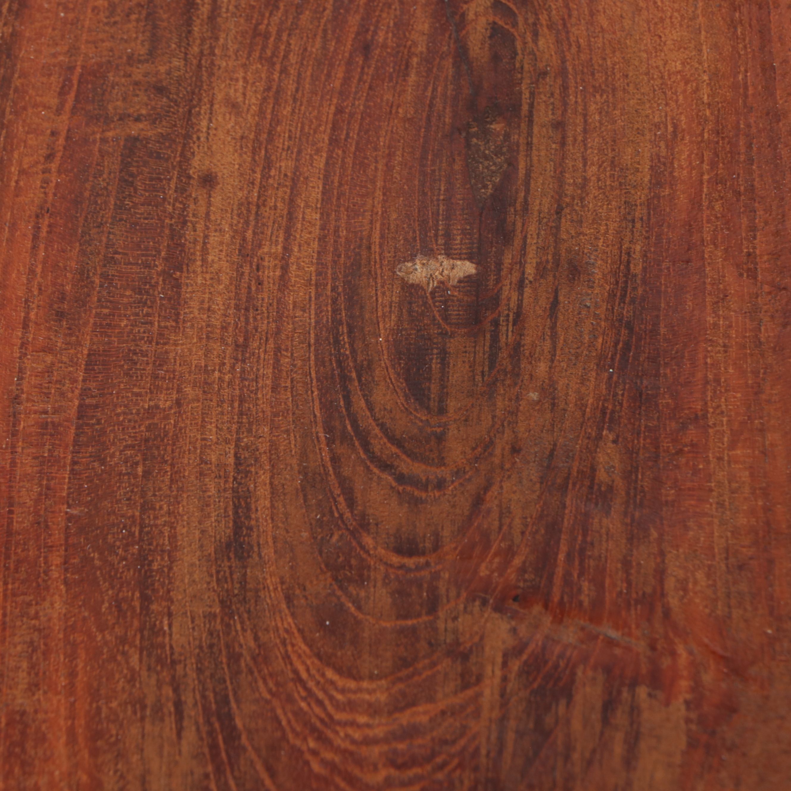 Carved Hardwood Storage Bench