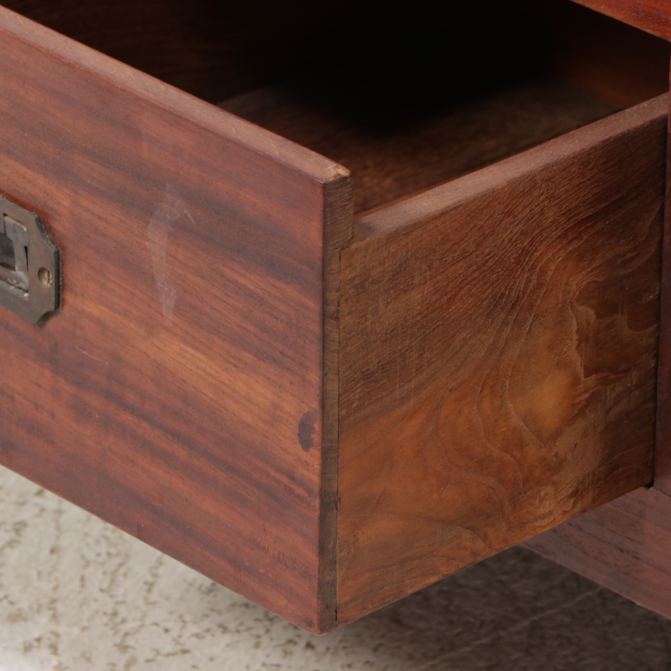 Carved Hardwood Storage Bench