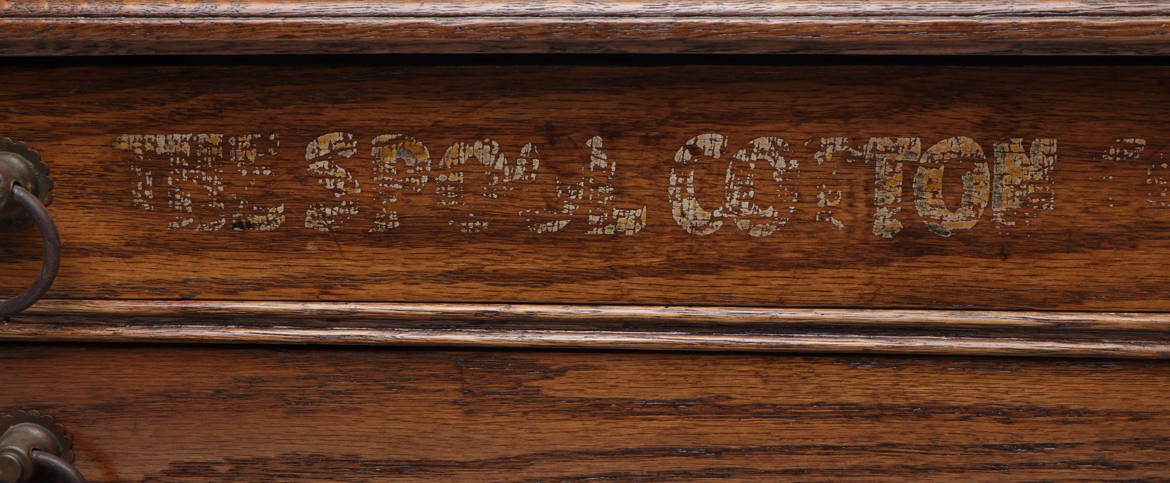 The Spool Cotton Co. Two-Drawer Wooden Cabinet