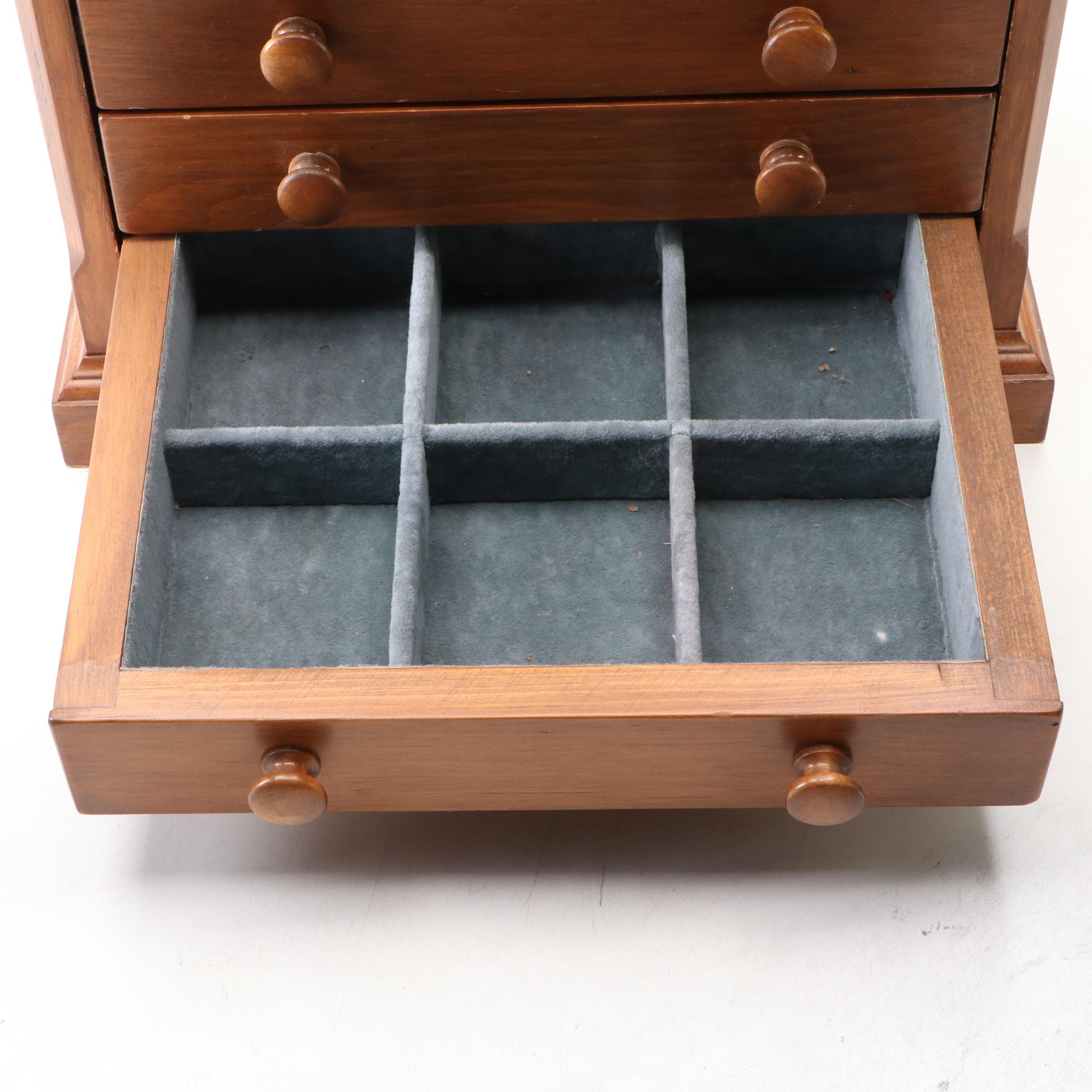 Four-Drawer Wood Vanity Chest