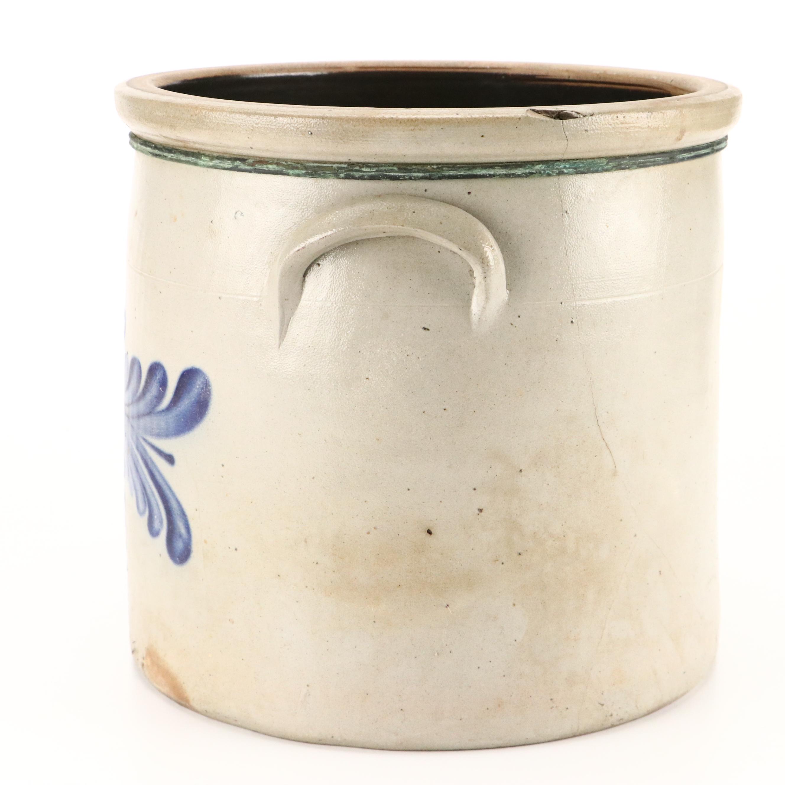 American Rustic Style Salt Glazed Stoneware Crock