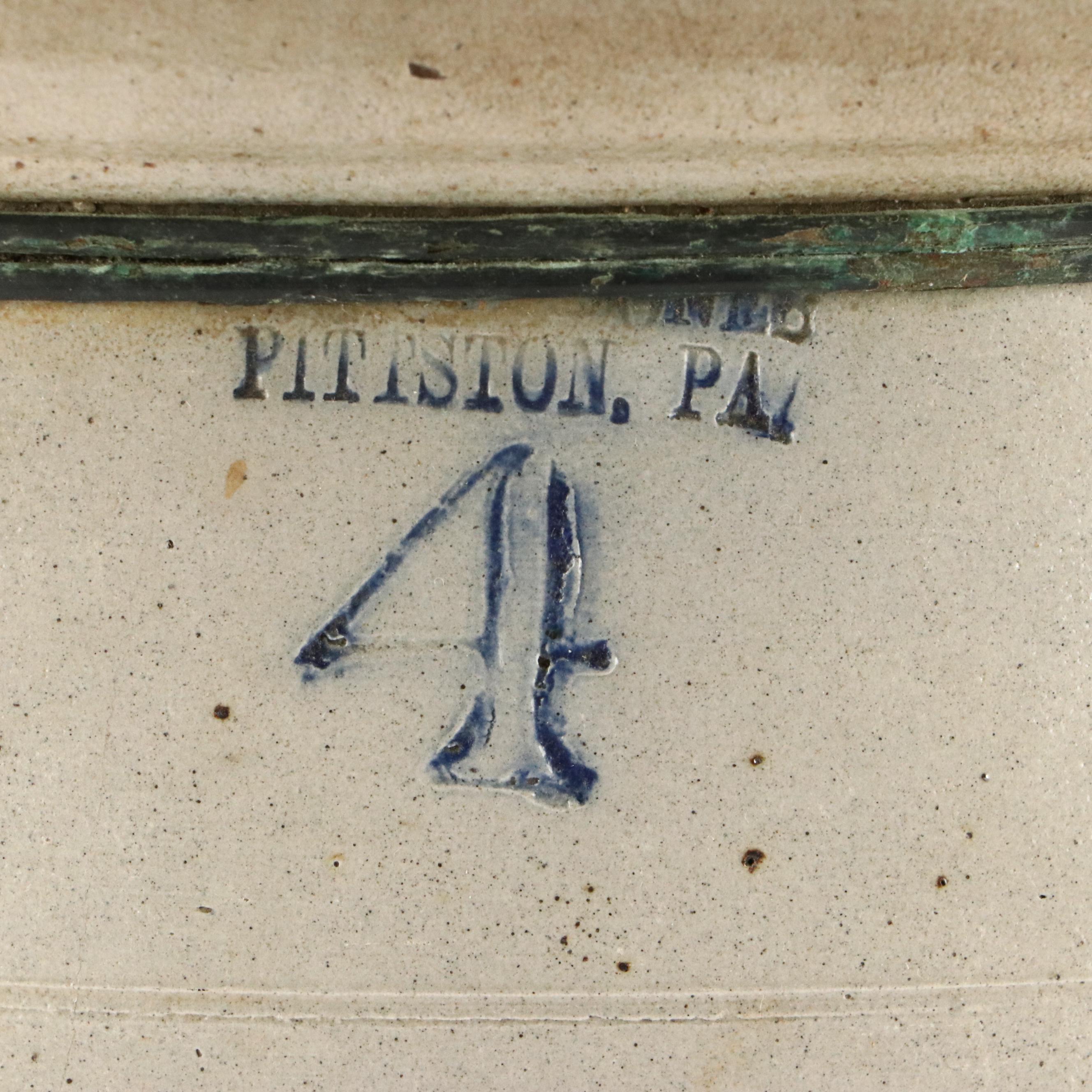 American Rustic Style Salt Glazed Stoneware Crock