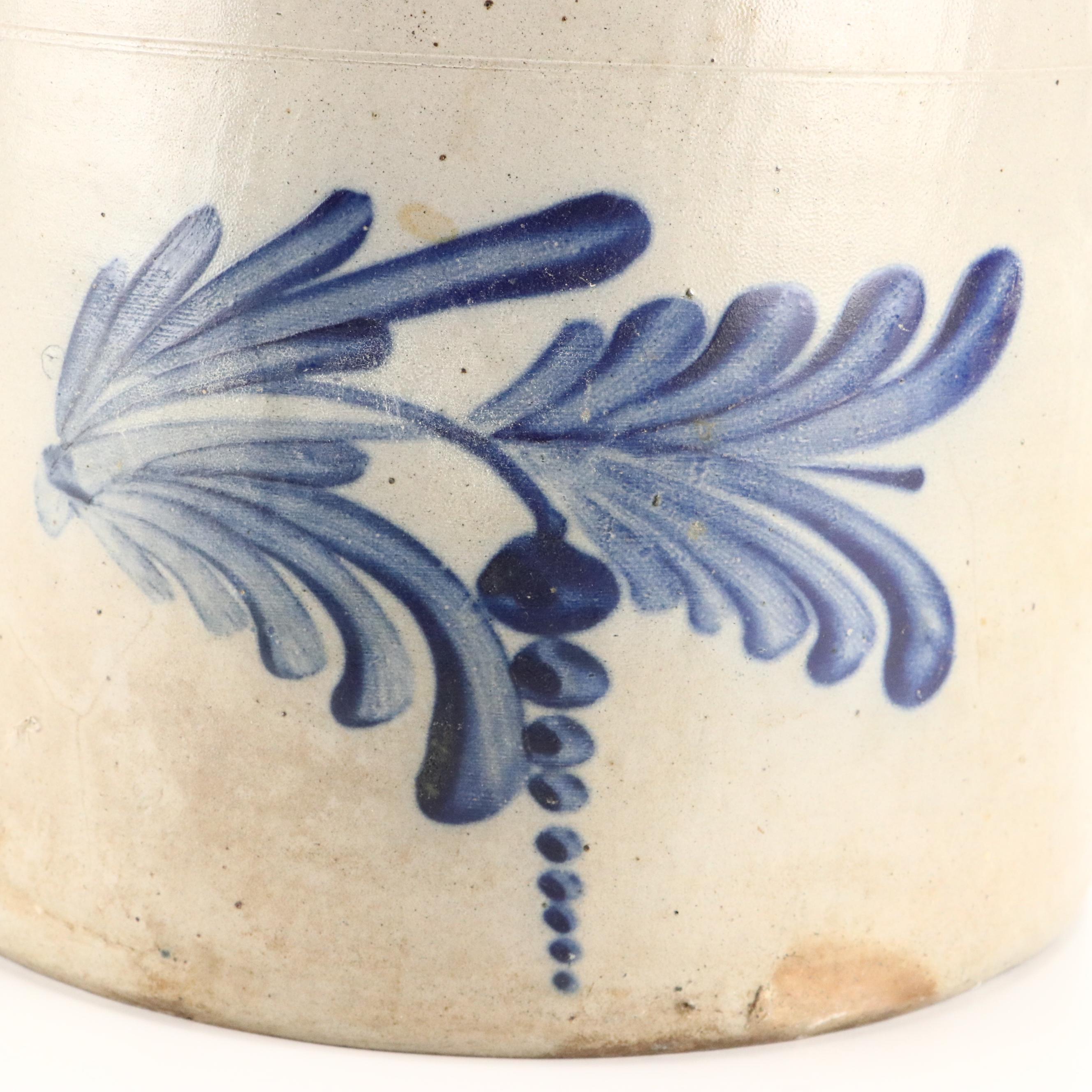 American Rustic Style Salt Glazed Stoneware Crock