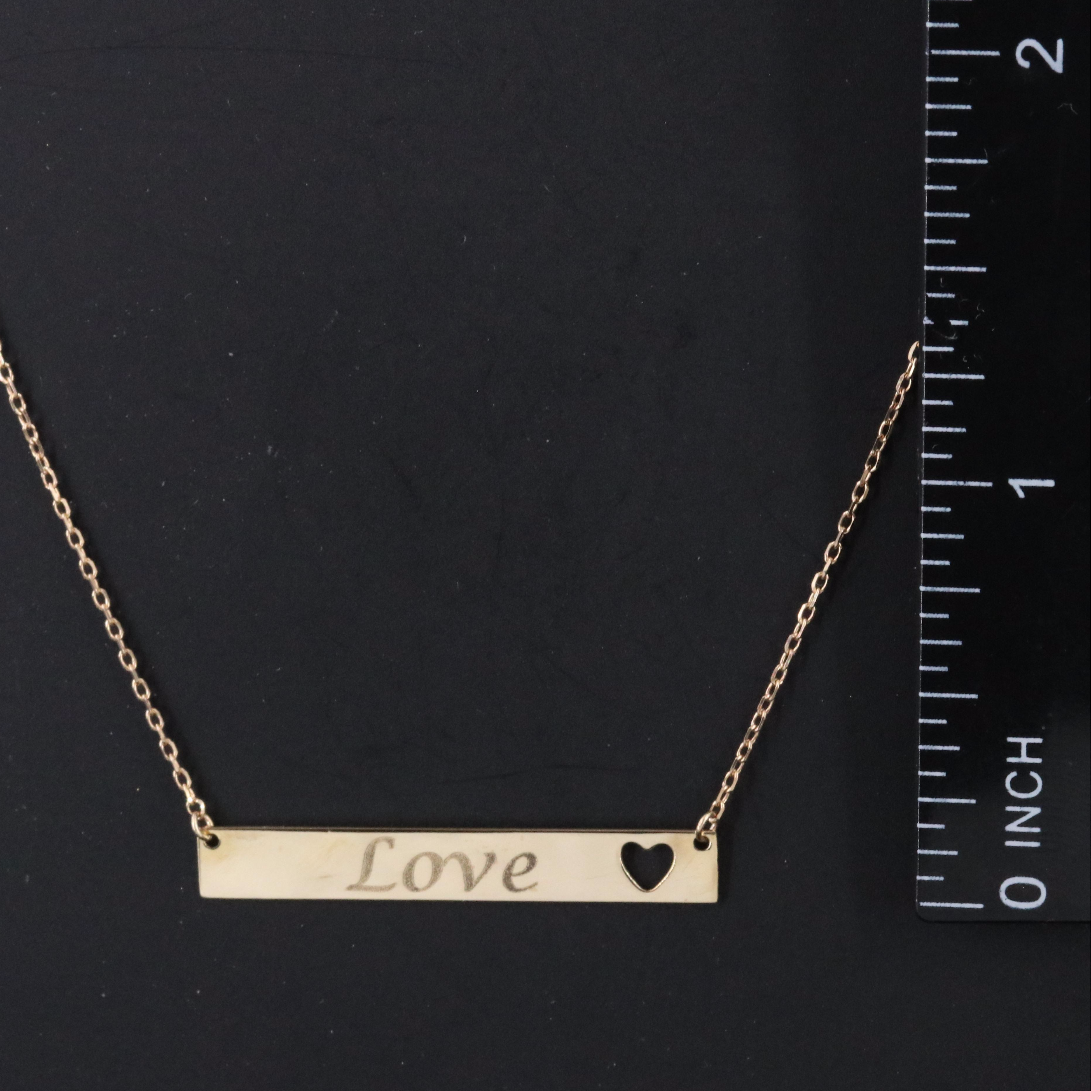 10K "Love" Necklace