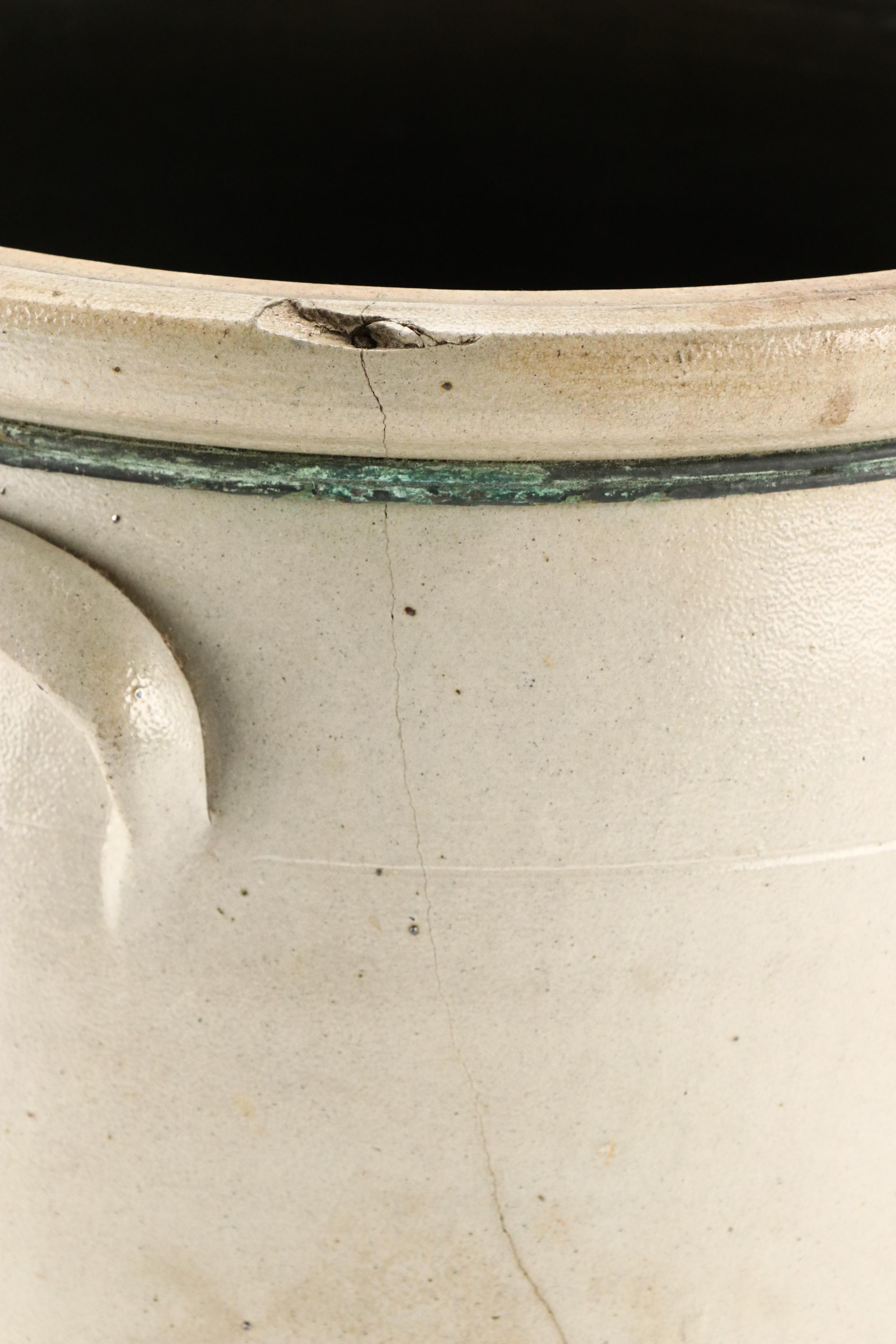 American Rustic Style Salt Glazed Stoneware Crock