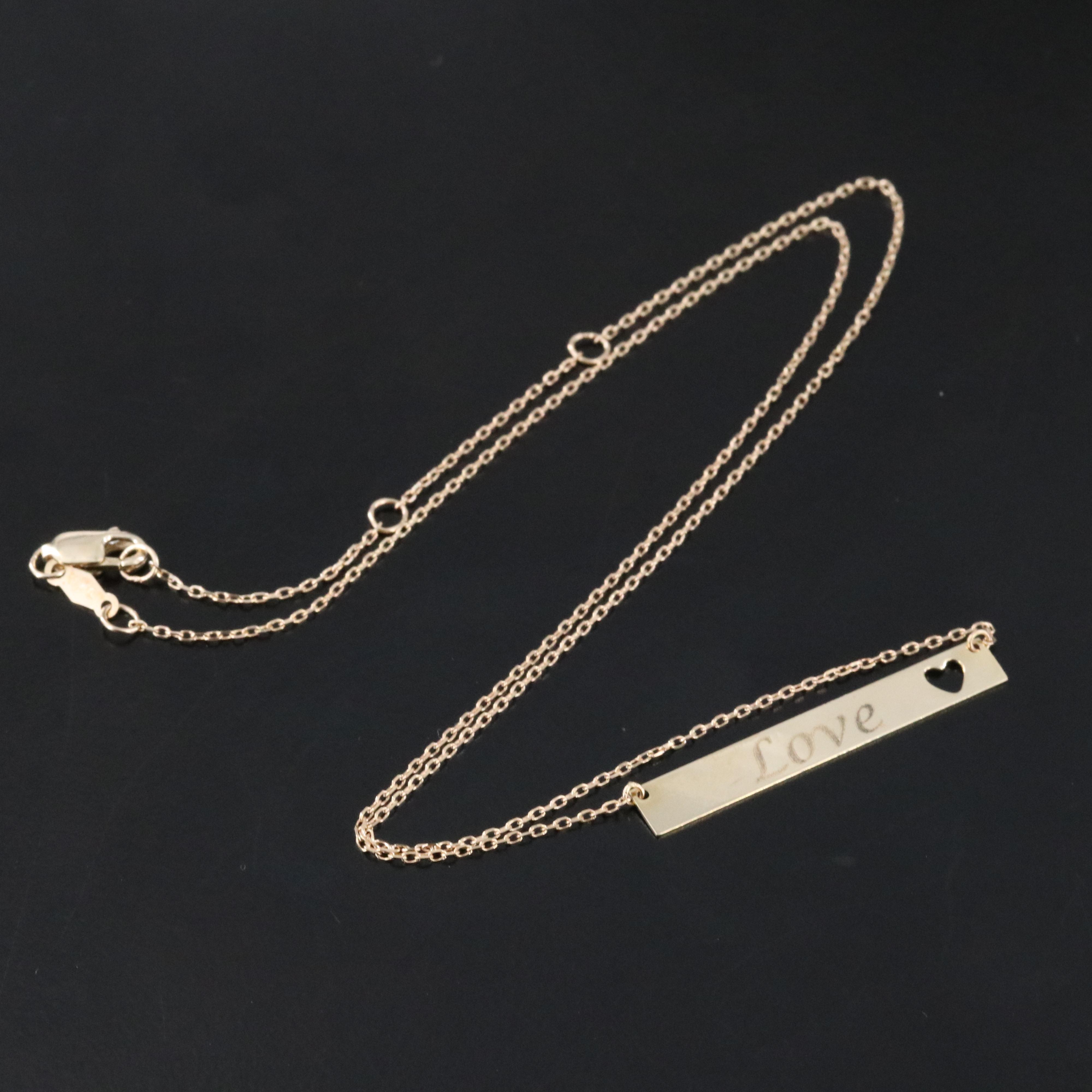 10K "Love" Necklace