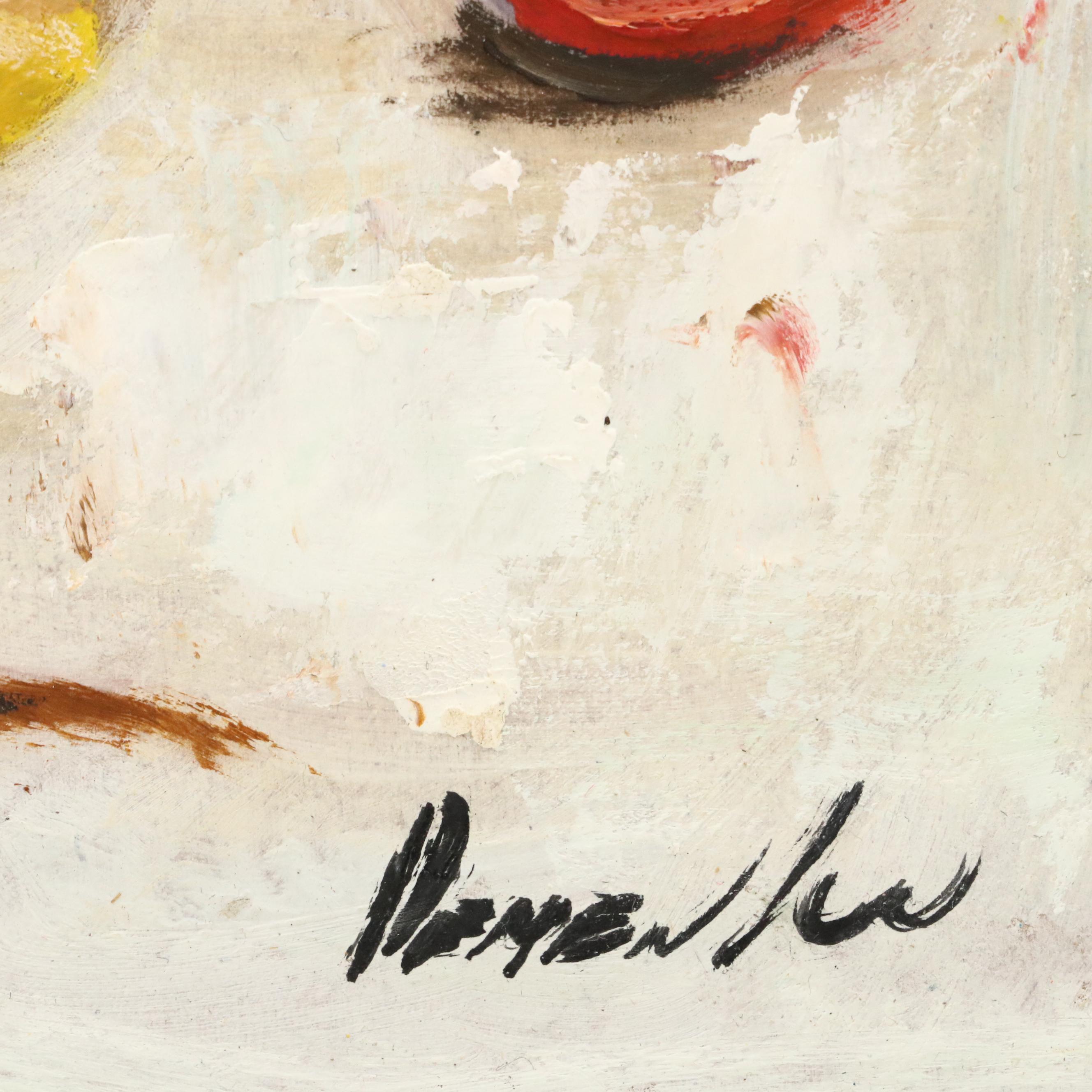 Natalie Demenko Oil Painting of Hot Dog, 21st Century