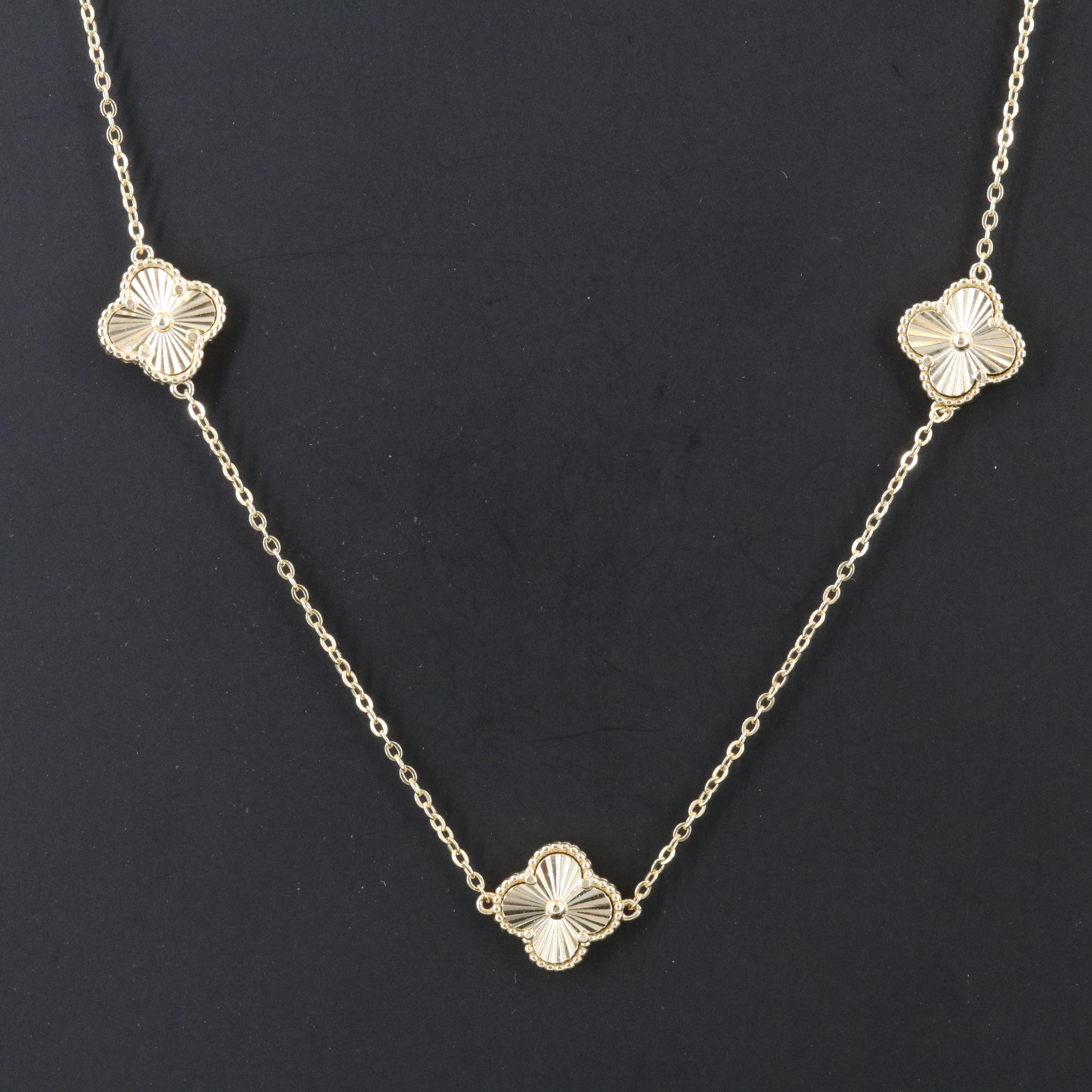 Sterling Quatrefoil Necklace