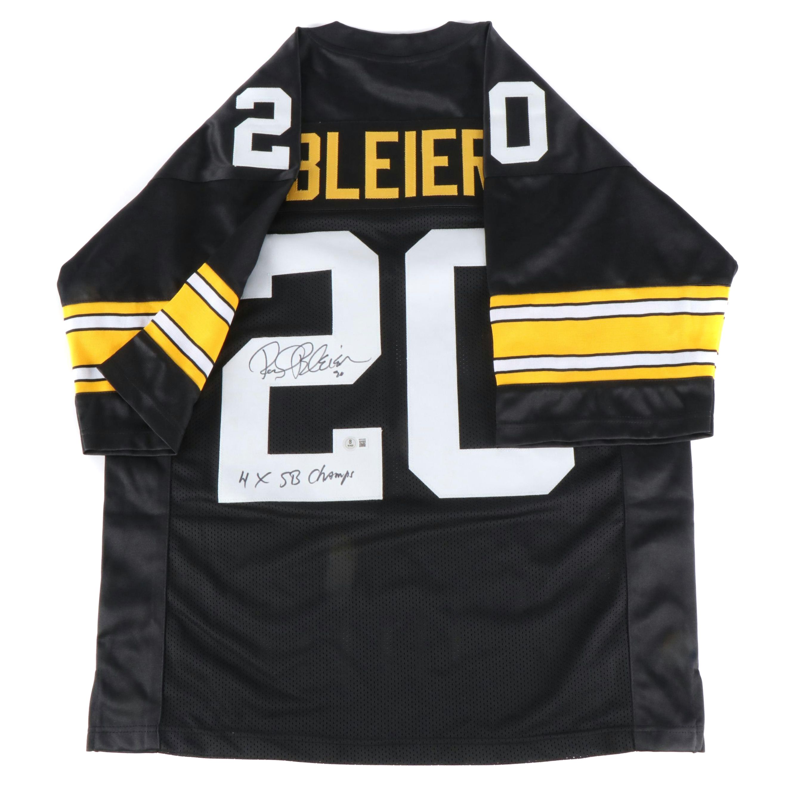 Rocky Bleier Signed "4 x SB Champs" Pittsburgh Steelers Football Jersey, Beckett