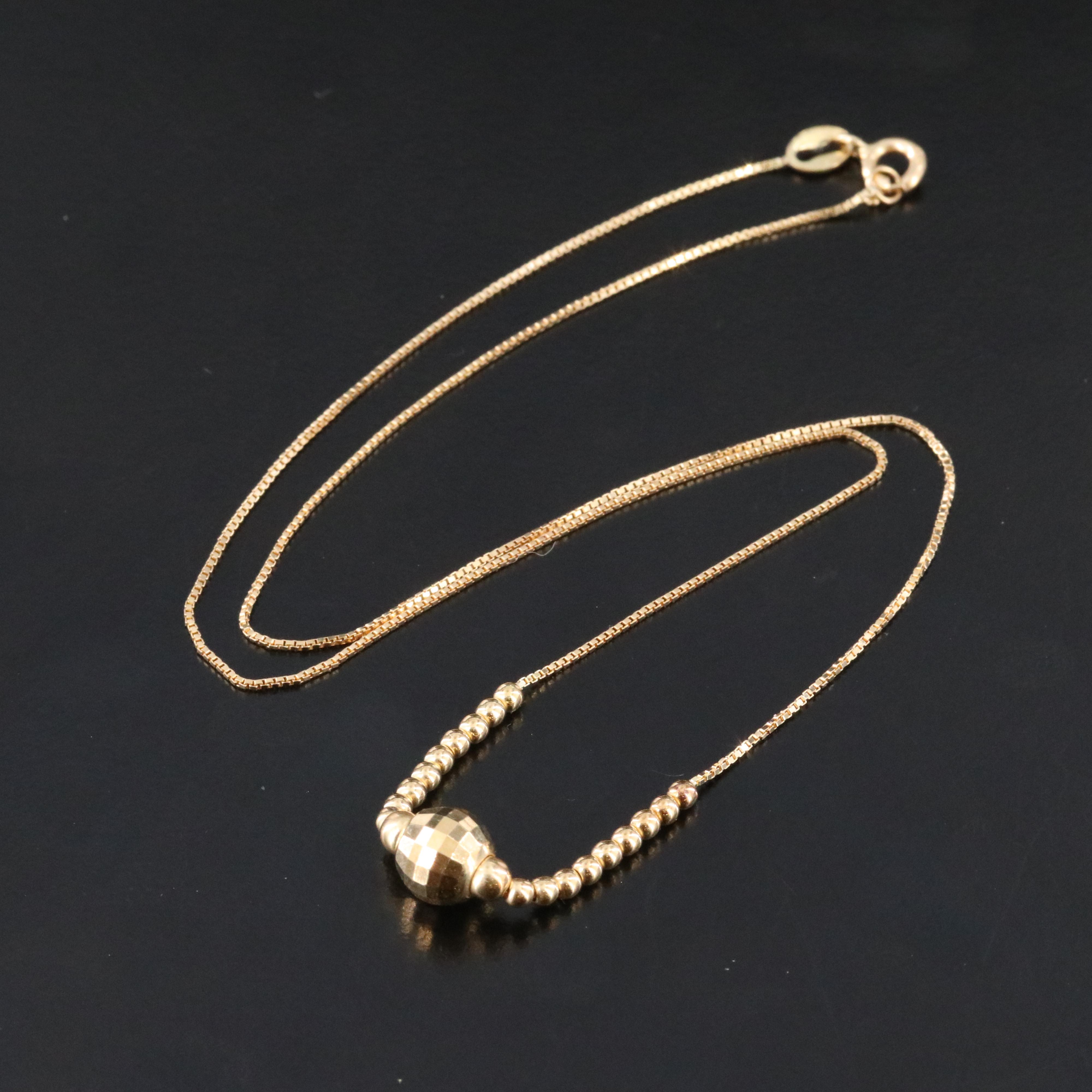 Italian 18K Bead Necklace