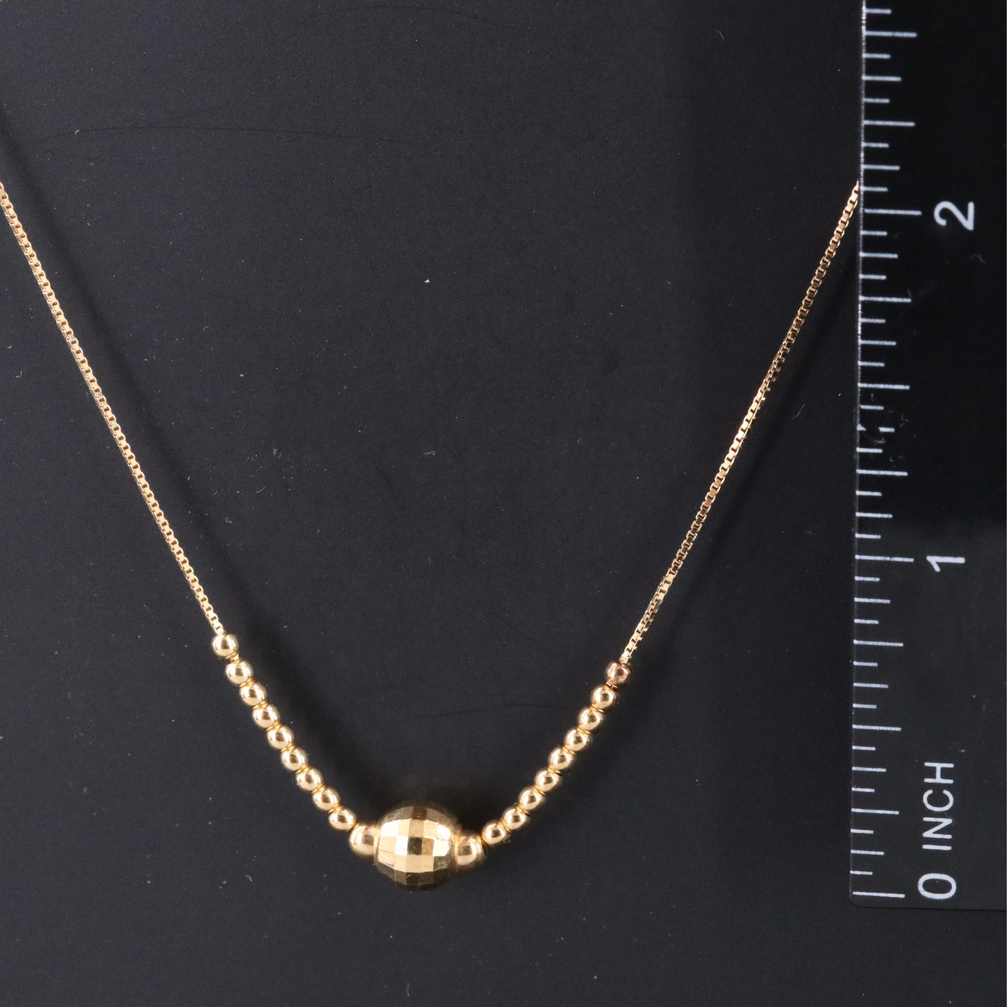 Italian 18K Bead Necklace