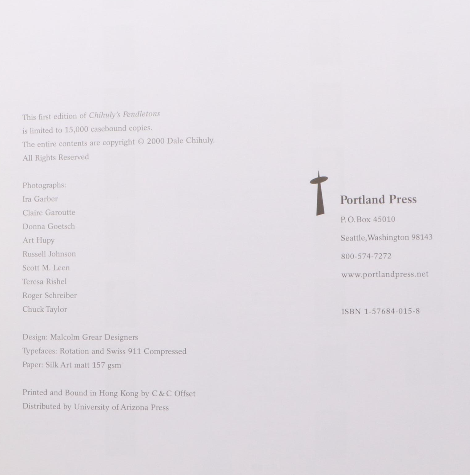 First Edition "Chihuly's Pendletons" and More Native American Art Books