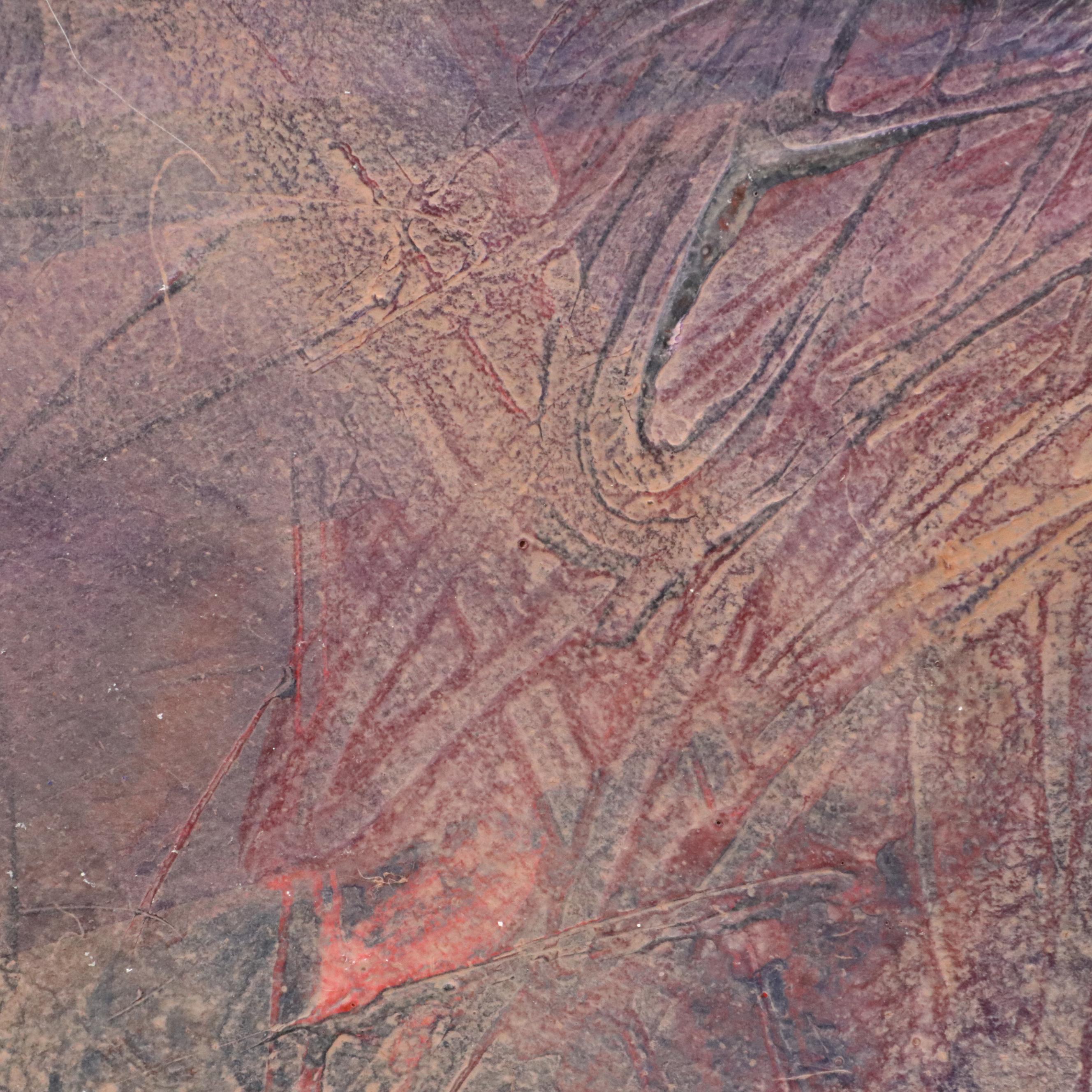 Julie Belnick Abstract Mixed Media Painting "Untitled #6," 1982