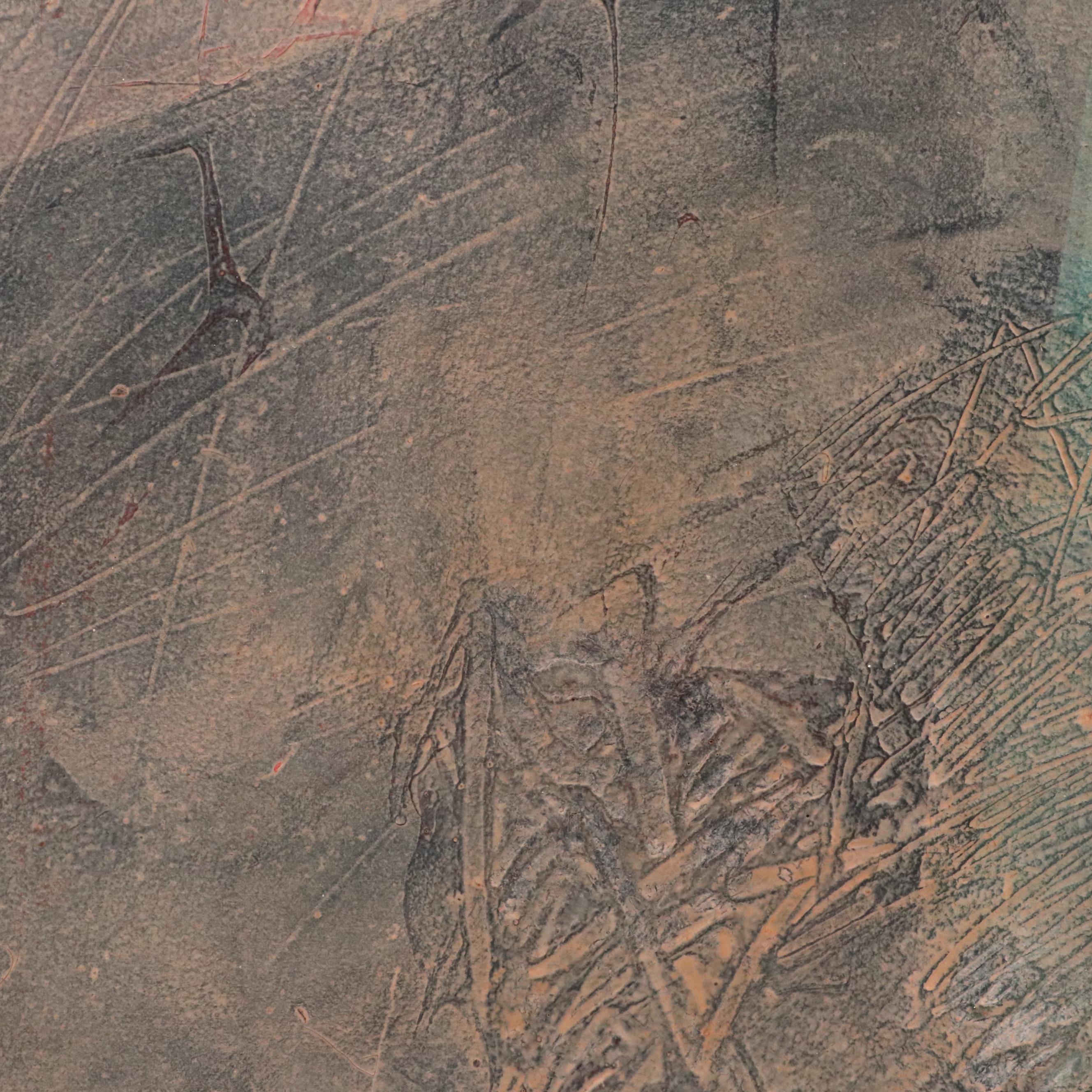 Julie Belnick Abstract Mixed Media Painting "Untitled #6," 1982