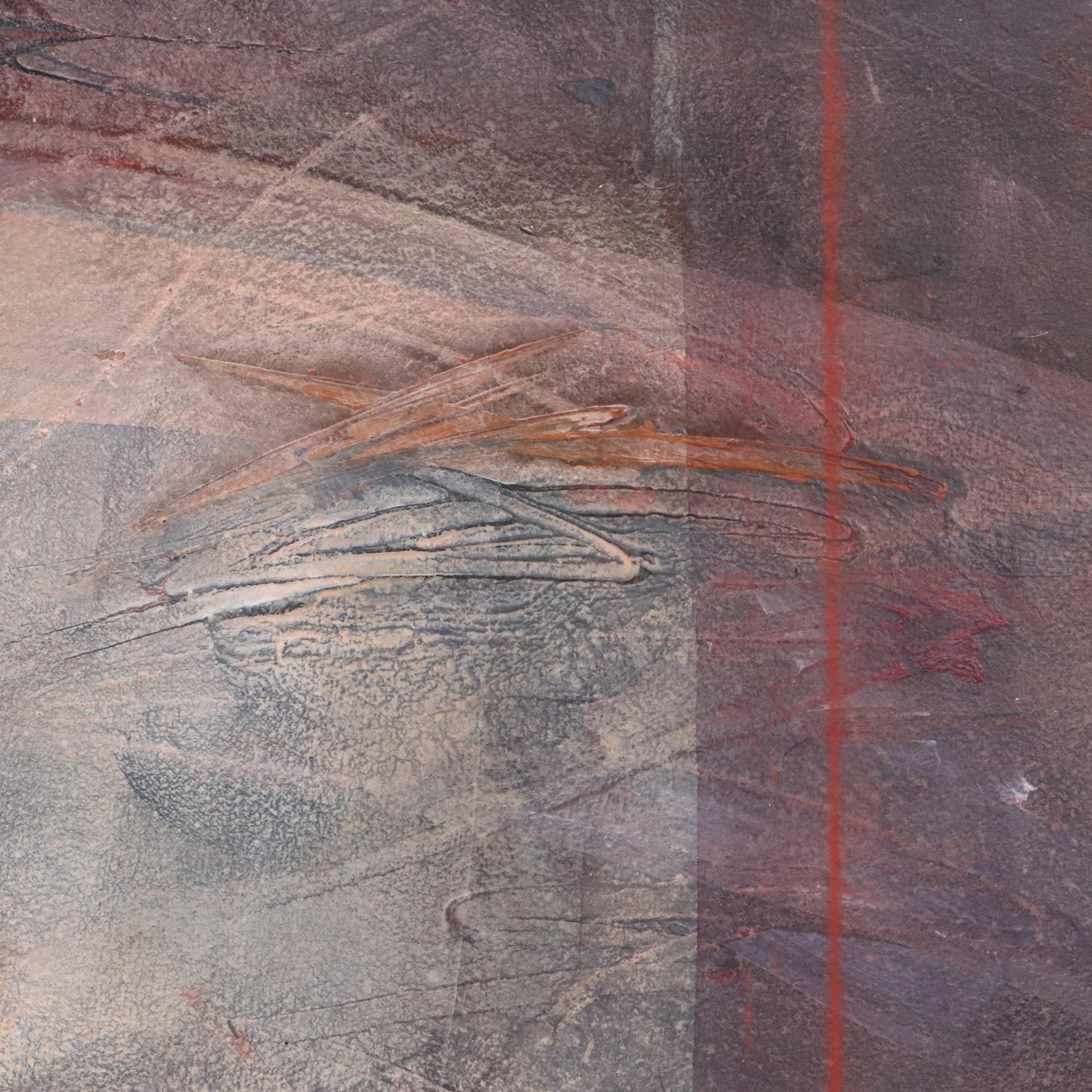 Julie Belnick Abstract Mixed Media Painting "Untitled #6," 1982