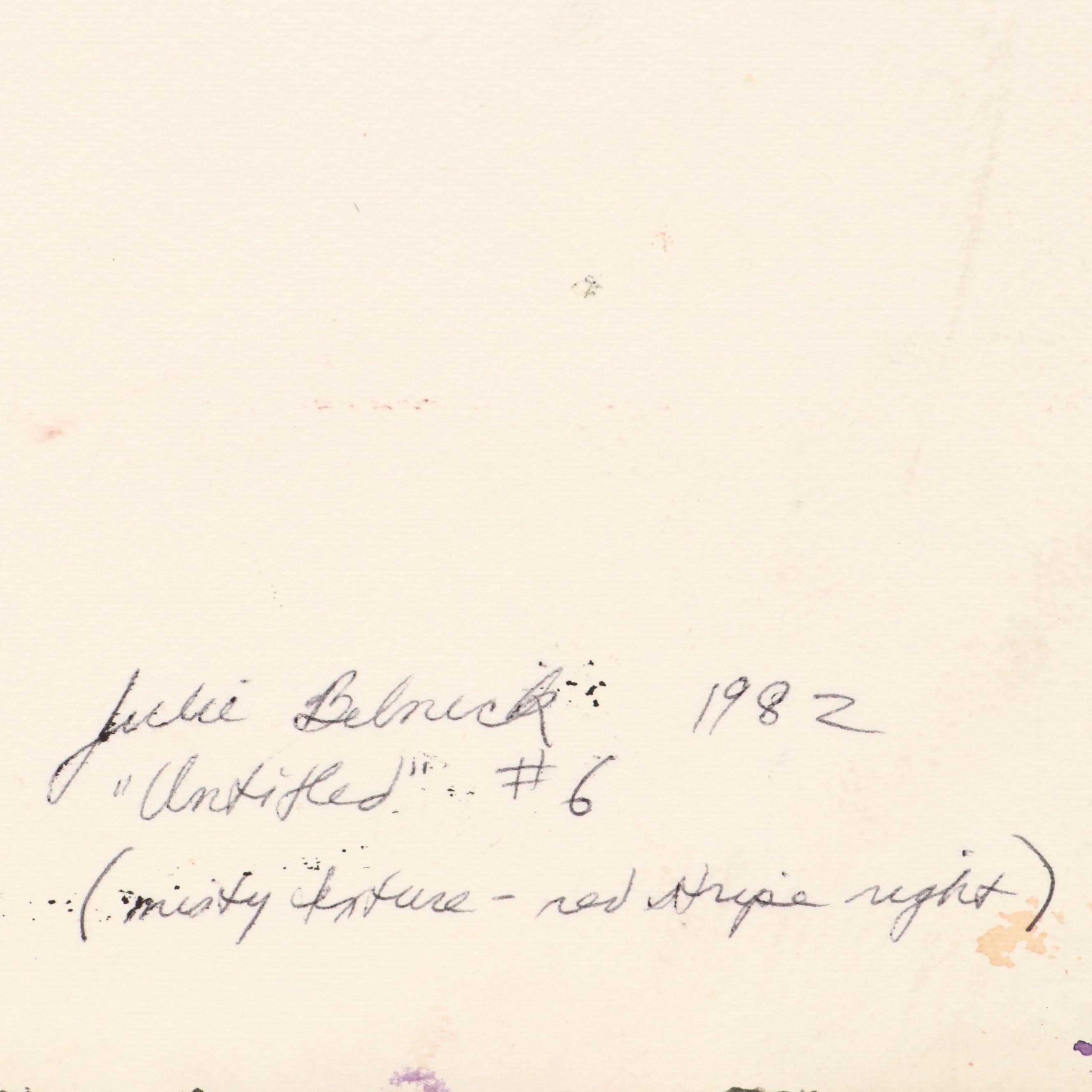 Julie Belnick Abstract Mixed Media Painting "Untitled #6," 1982