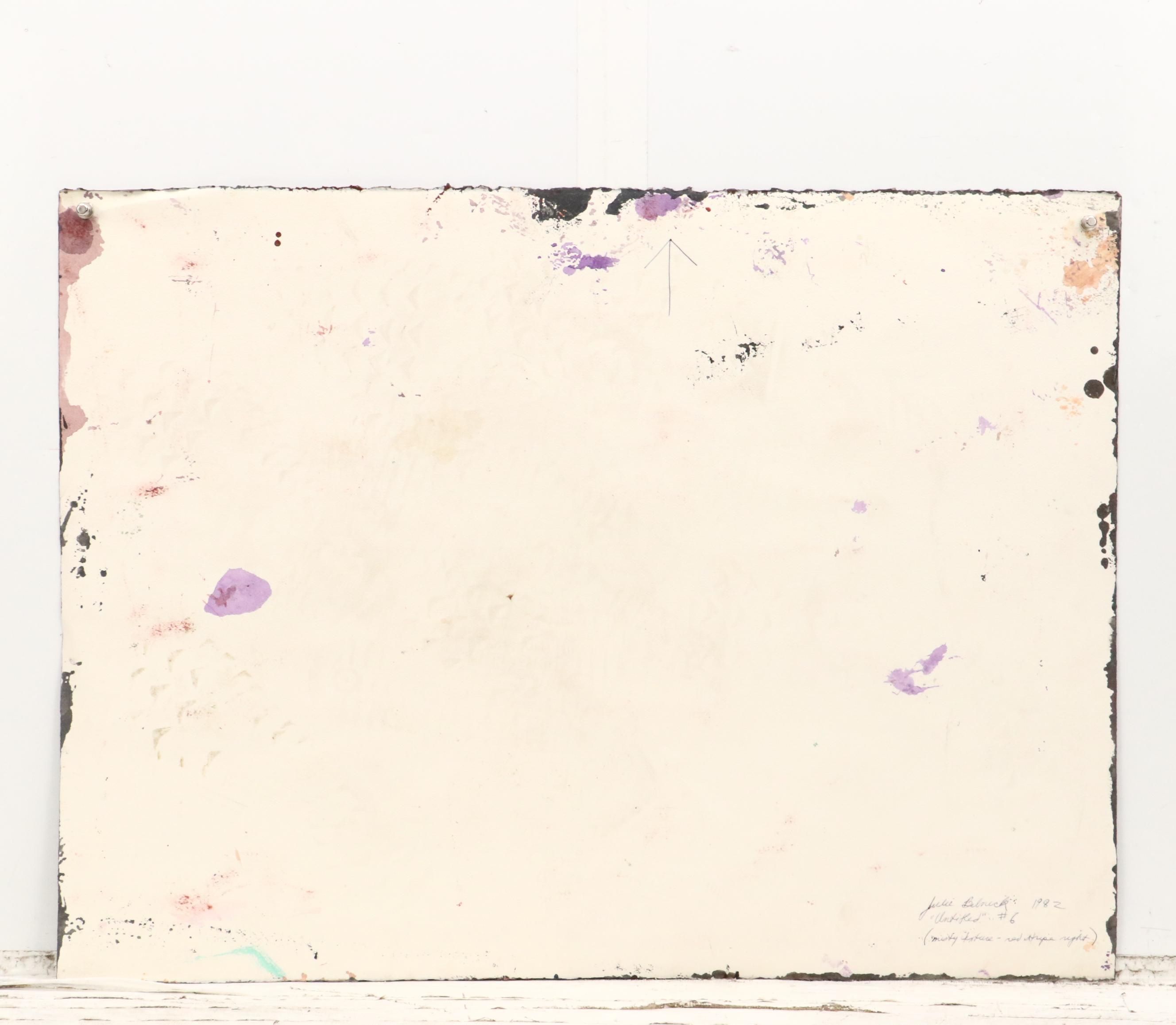 Julie Belnick Abstract Mixed Media Painting "Untitled #6," 1982