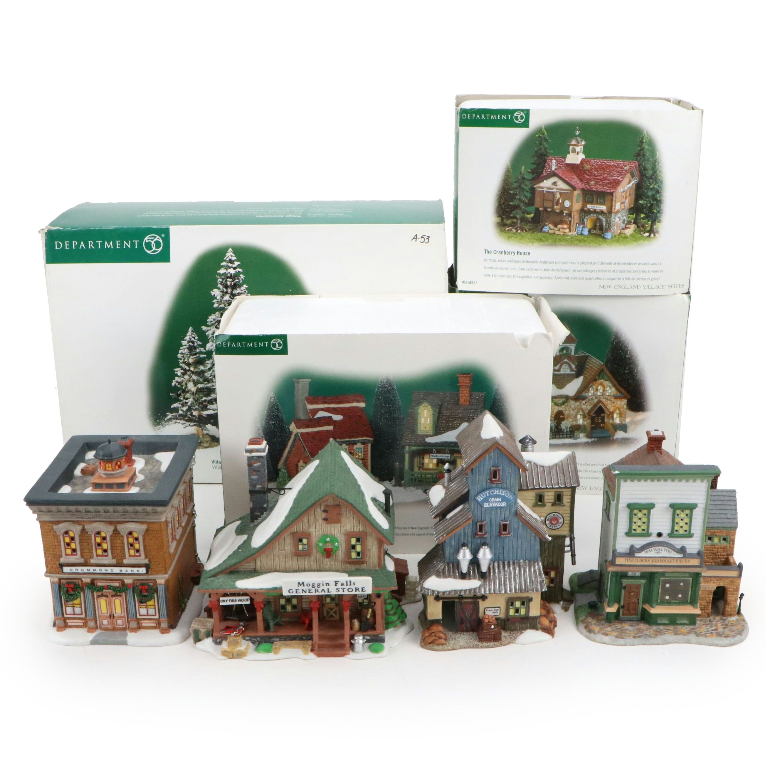 Department 56 Handpainted Porcelain "New England Village" Buildings