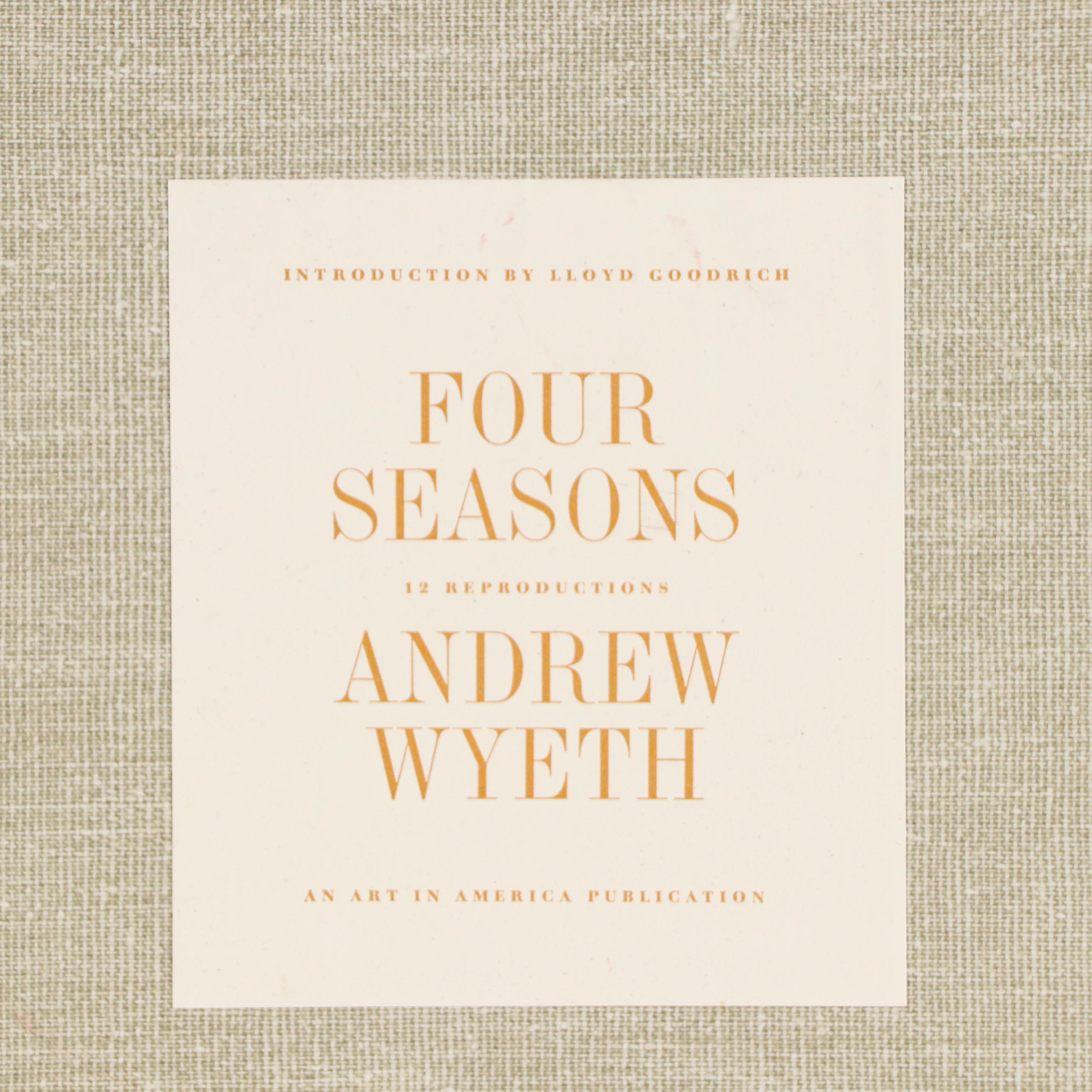 Portfolio of Offset Lithographs "The Four Seasons" After Andrew Wyeth