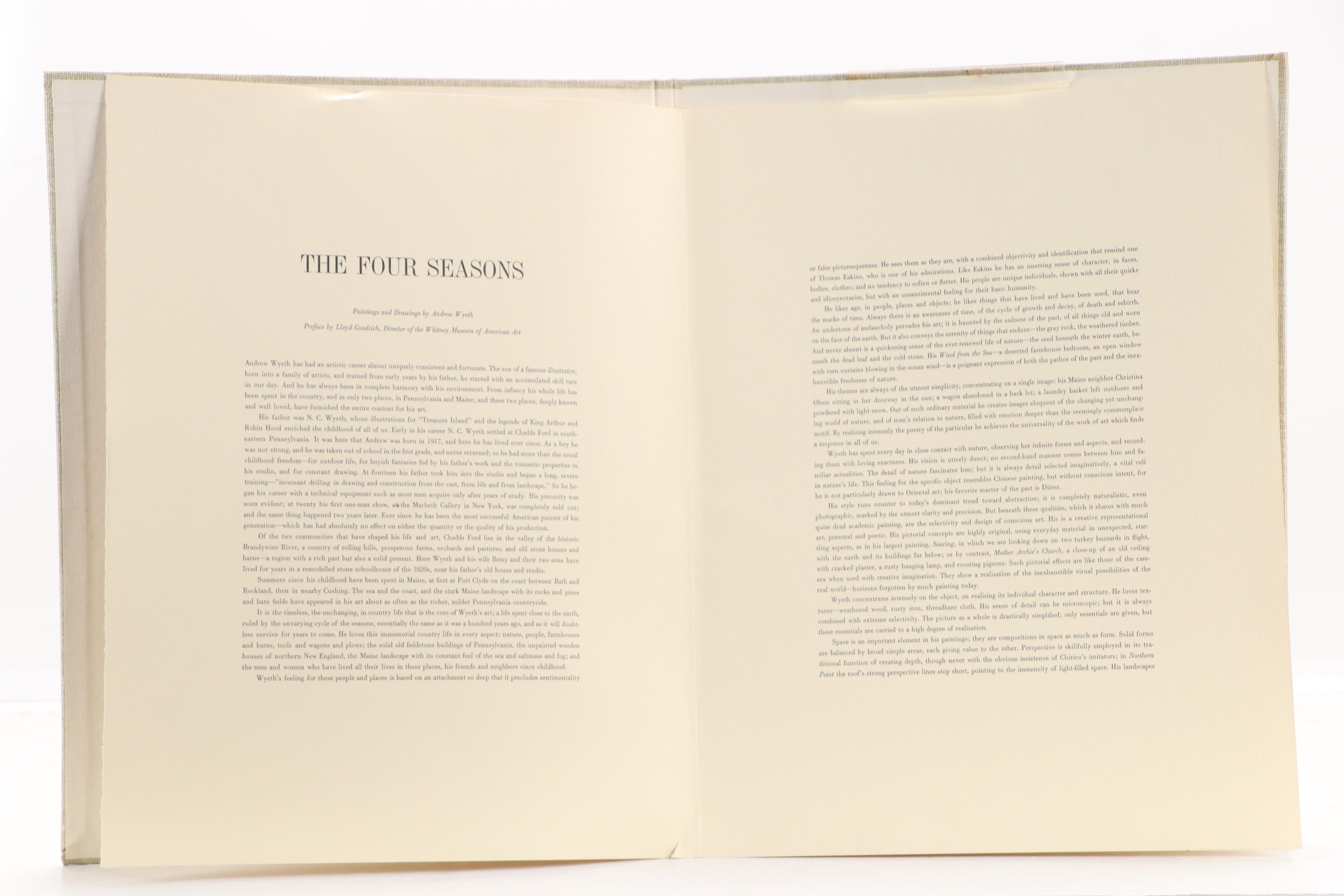 Portfolio of Offset Lithographs "The Four Seasons" After Andrew Wyeth