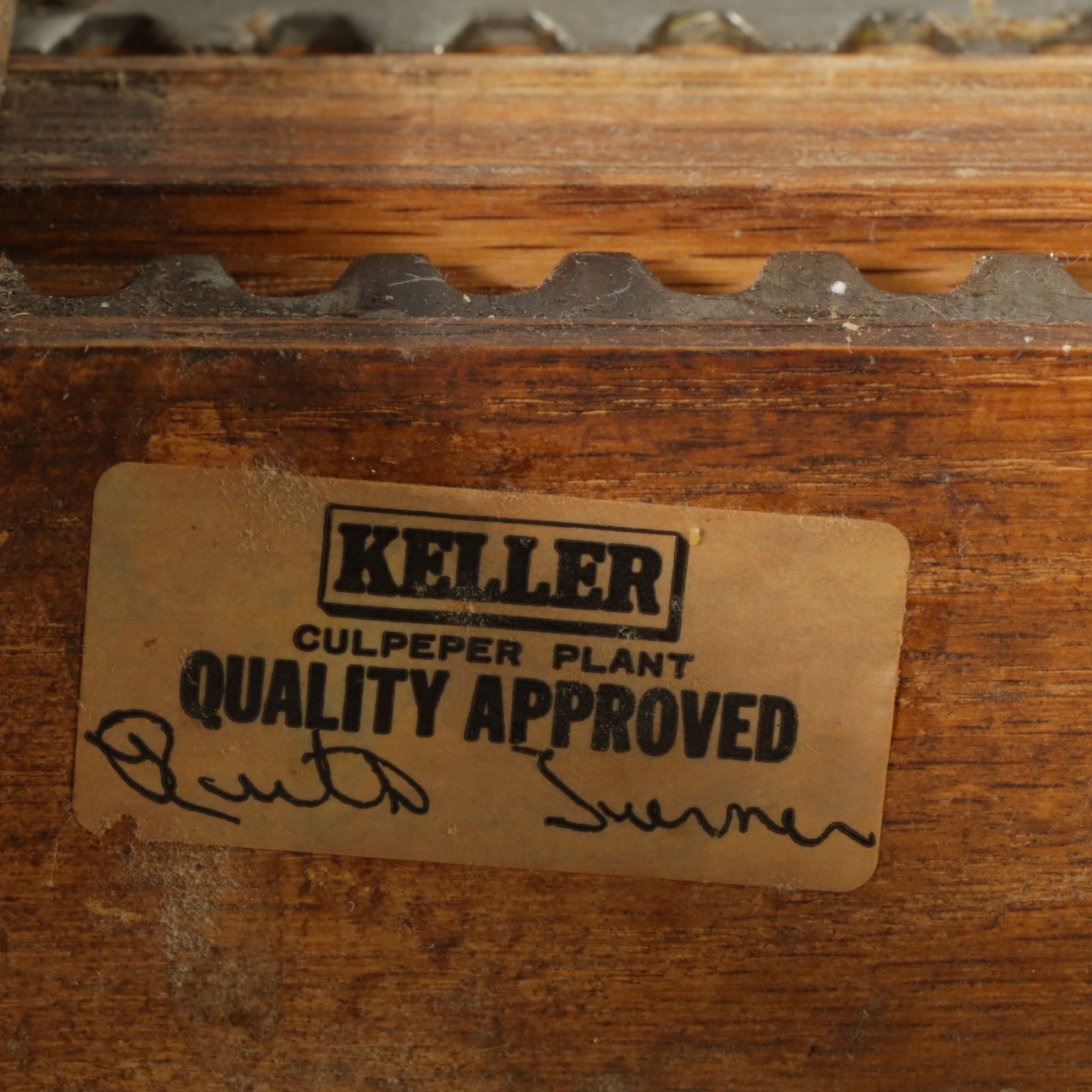 Keller Furniture Oak Dining Table with Six Windsor Chairs, Late 20th Century