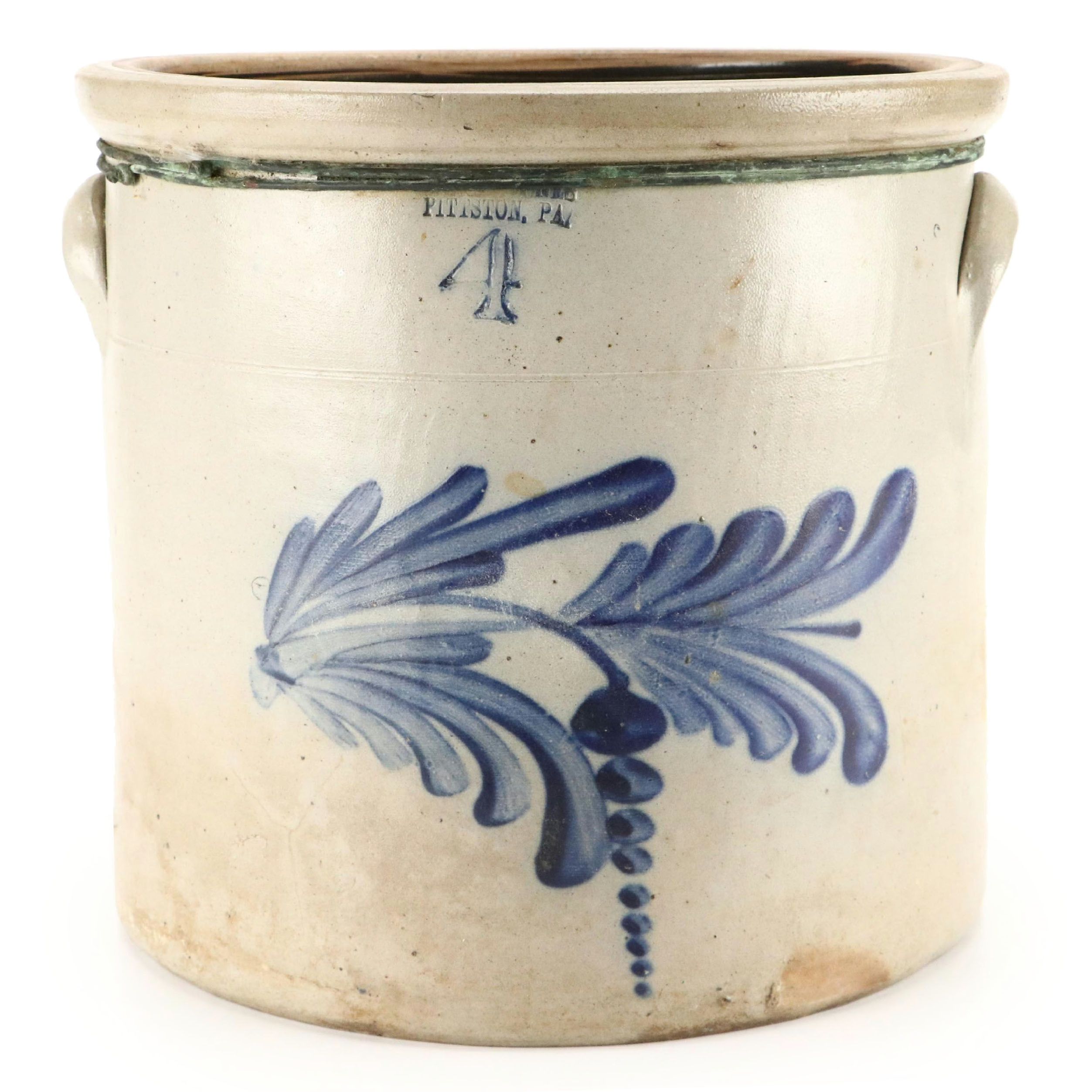 American Rustic Style Salt Glazed Stoneware Crock