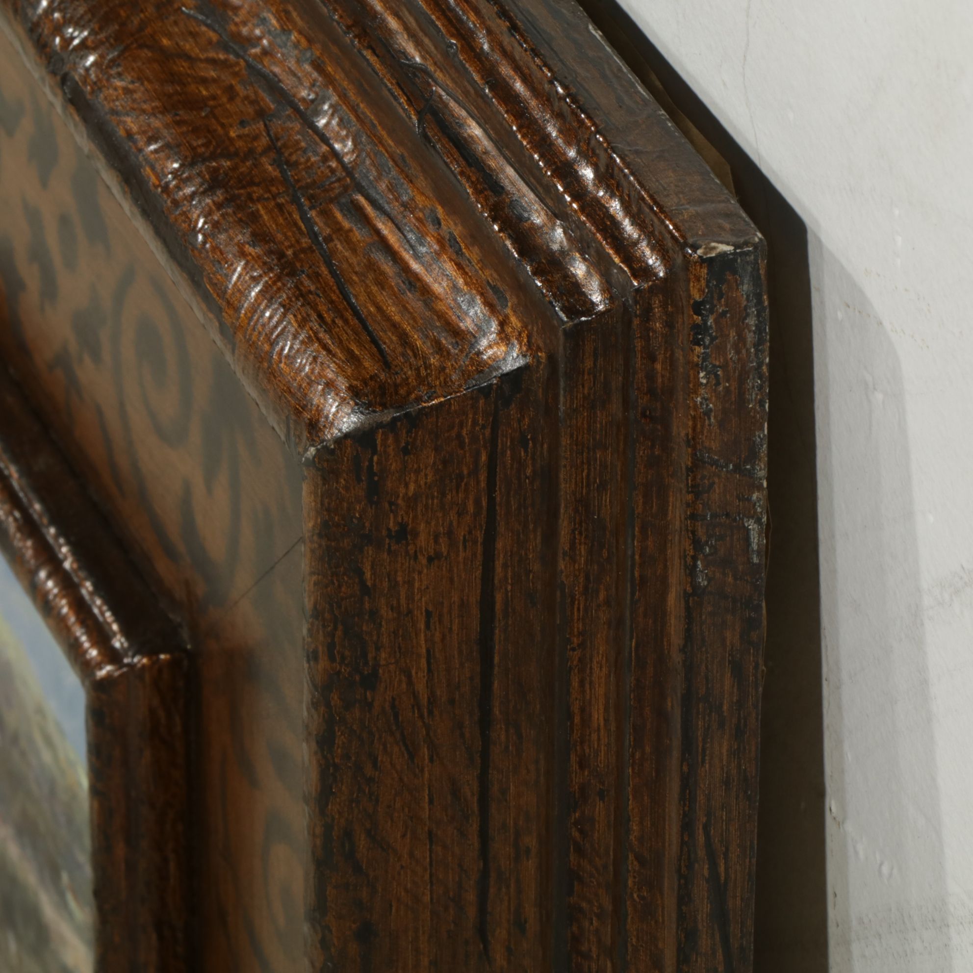 Offset Lithograph of Impressionist Style Landscape of Italian Vineyard