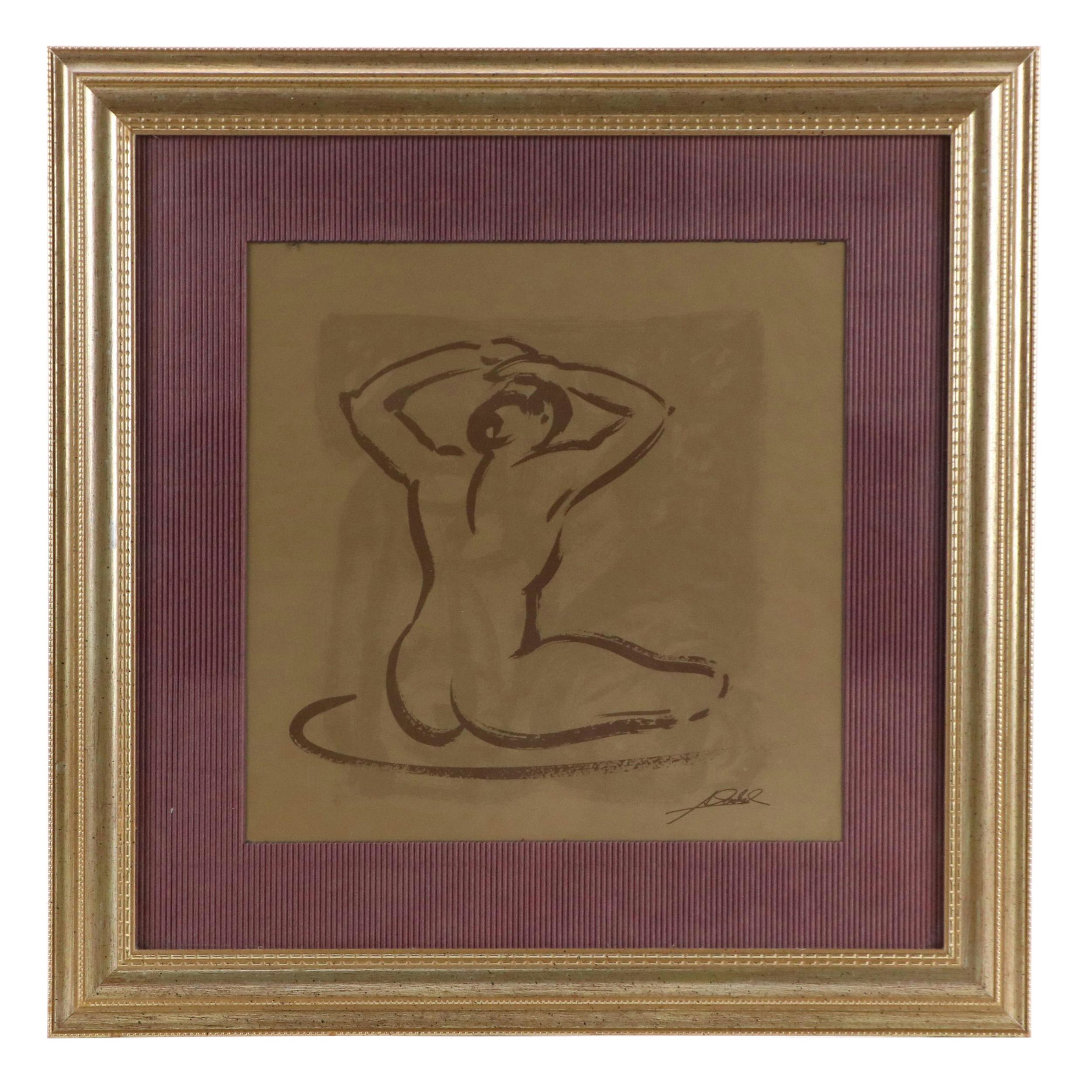 After Alfred Gockel Offset Lithograph "Body Language," Late 20th Century