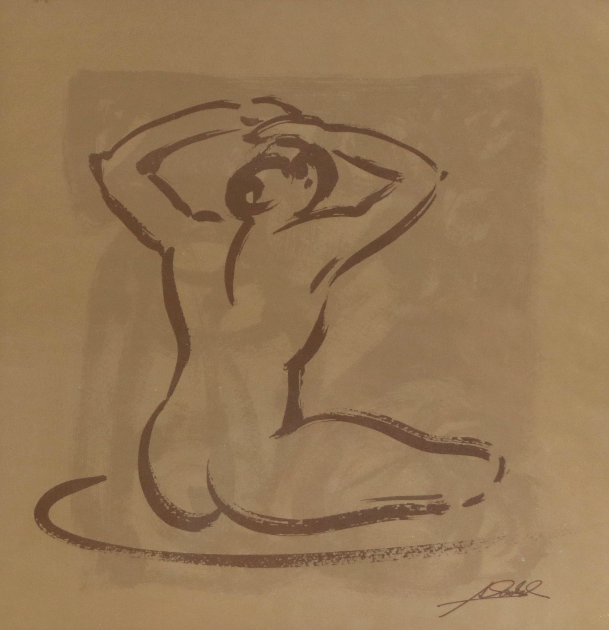 After Alfred Gockel Offset Lithograph "Body Language," Late 20th Century