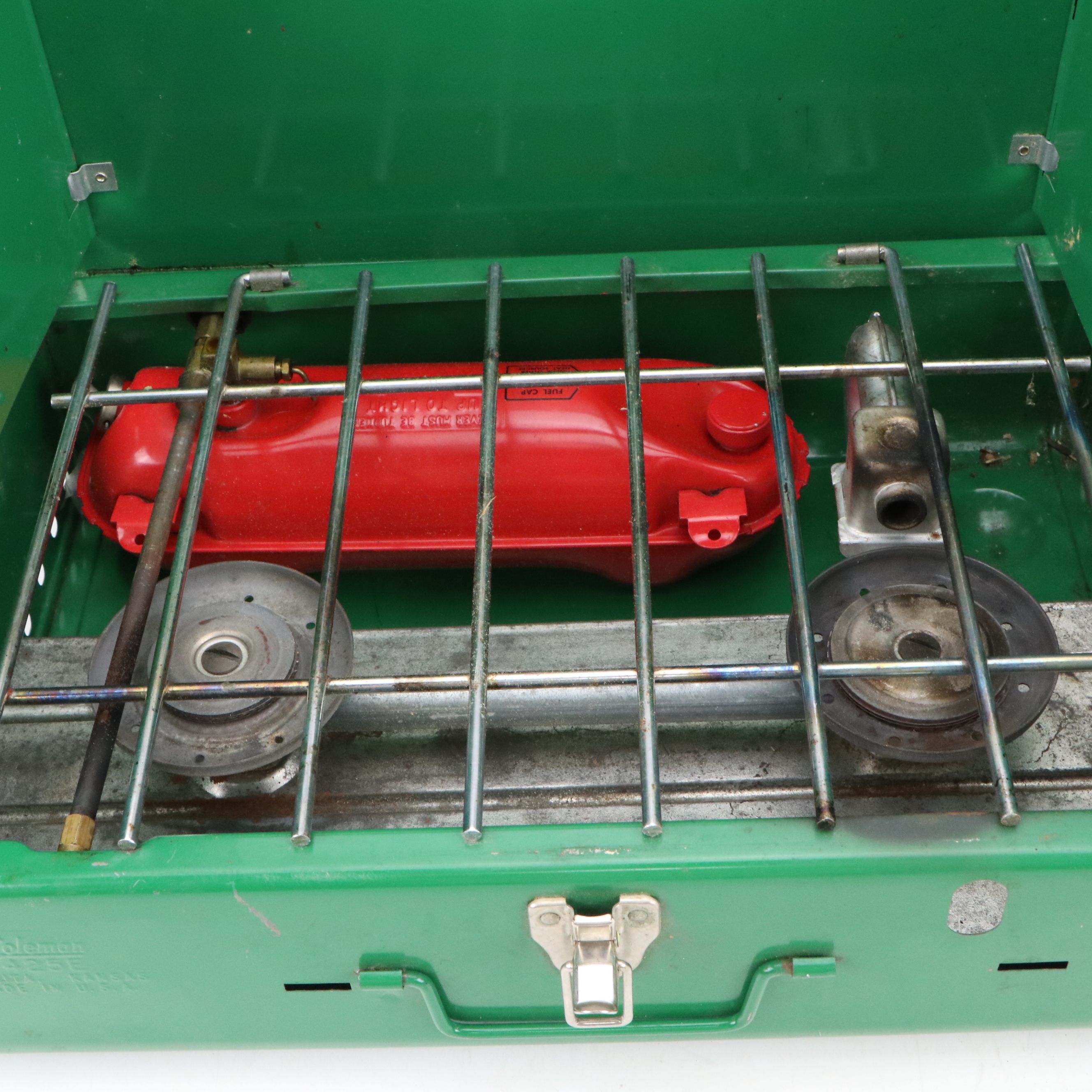 Coleman Two Burner Camping Stove with Dietz Lantern and Other Outdoor Tools