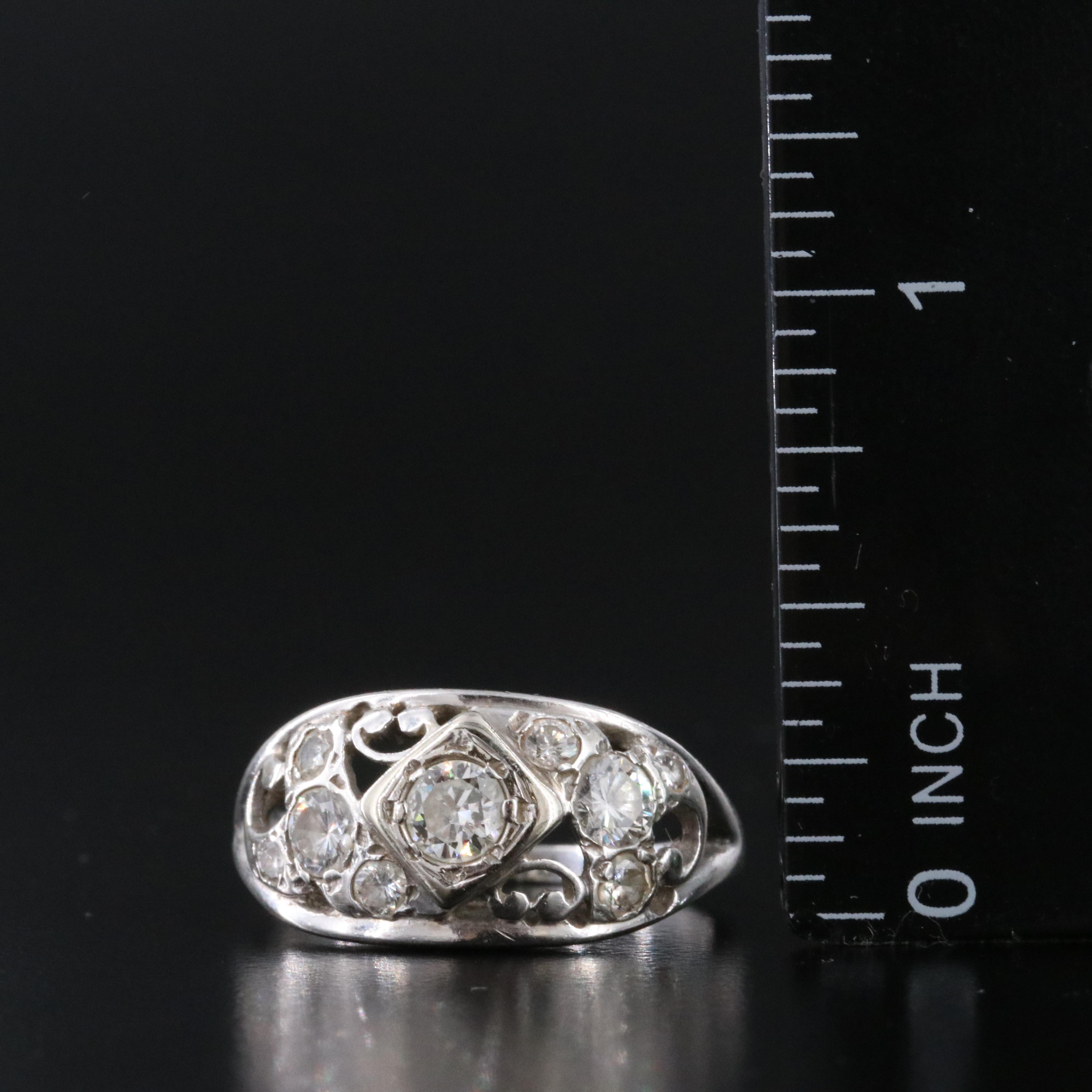 Vintage 14K 1.03 CTW Diamond Ring