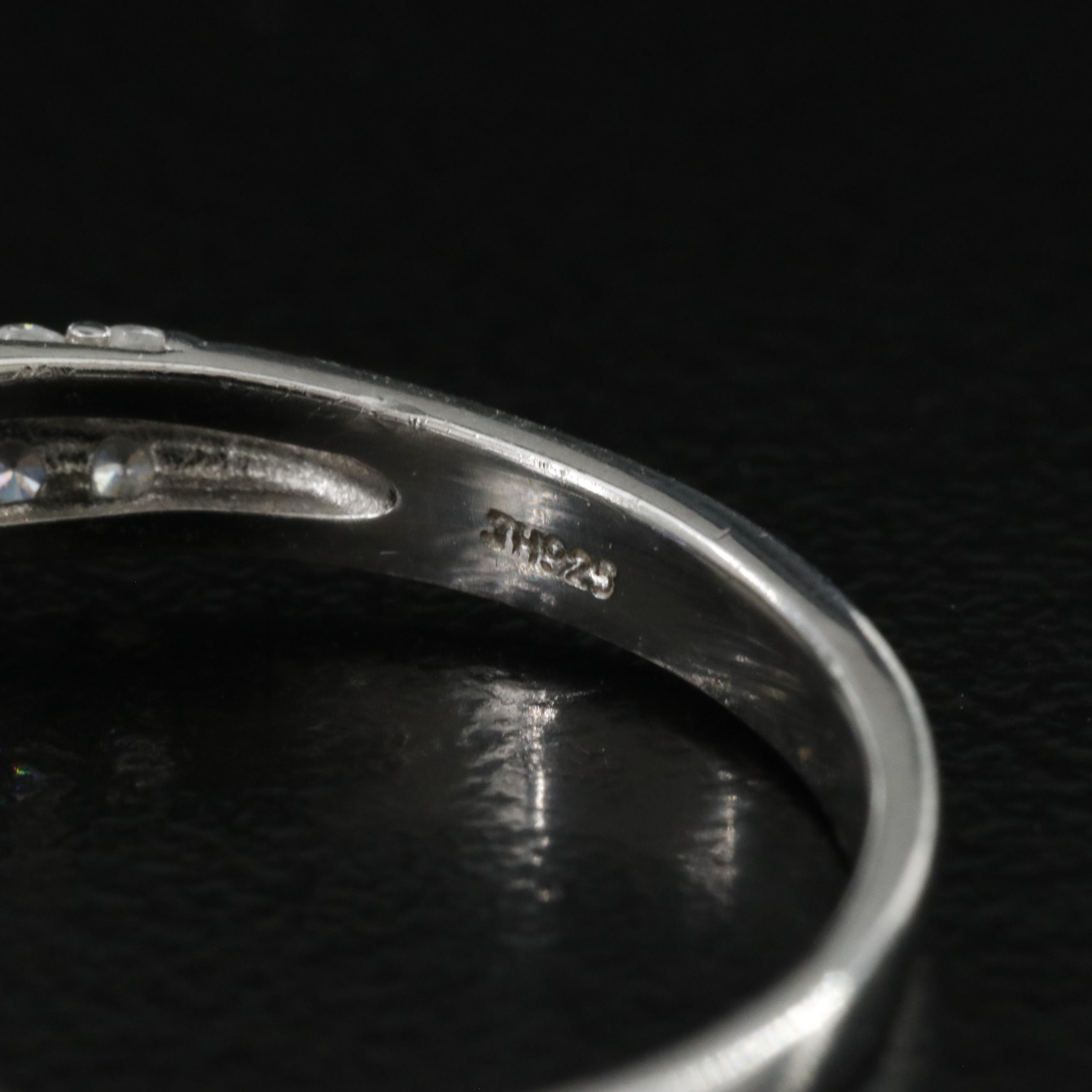 Sterling Tanzanite and CZ Ring