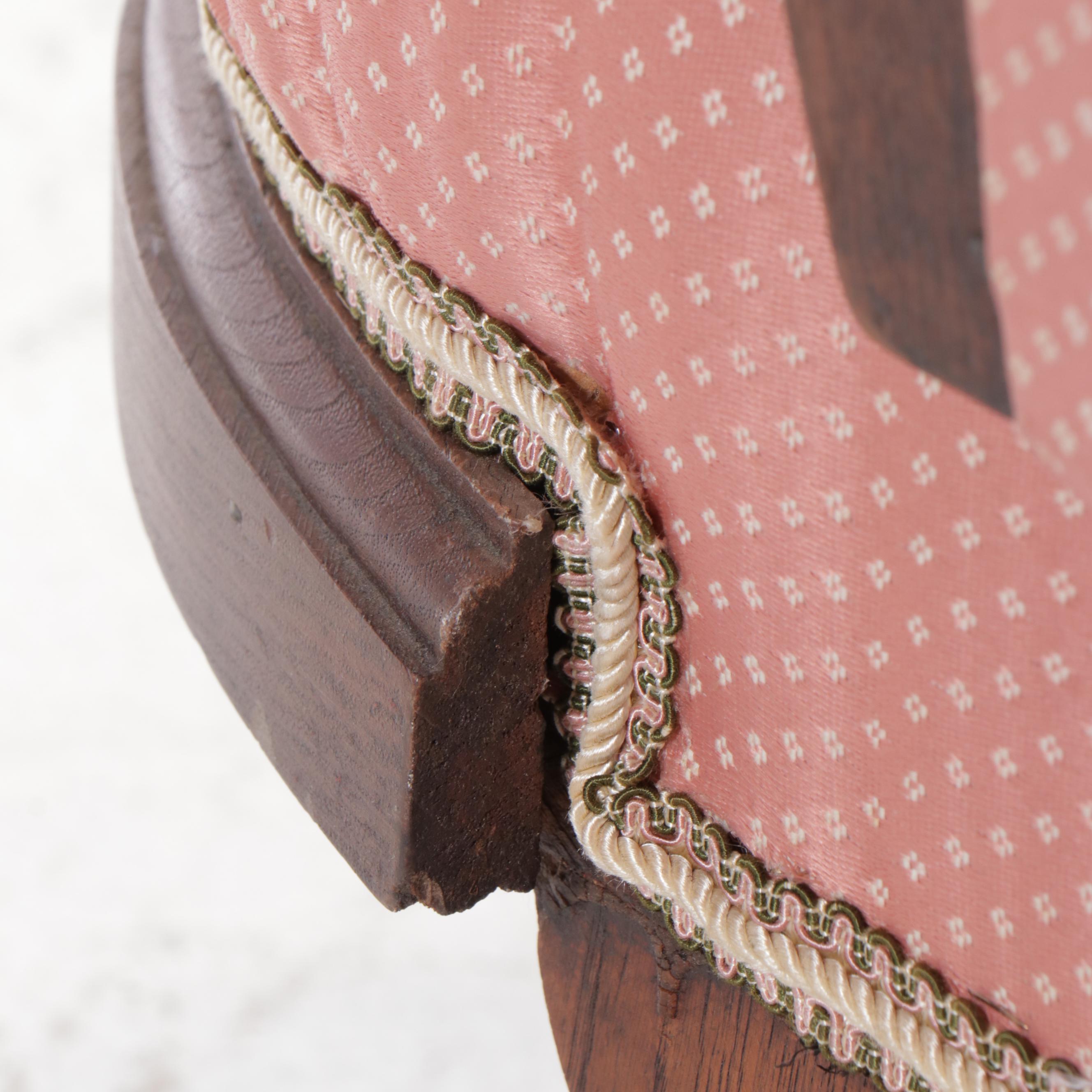 Victorian Eastlake Button-Tufted Fabric Upholstered Carved Walnut Recamier